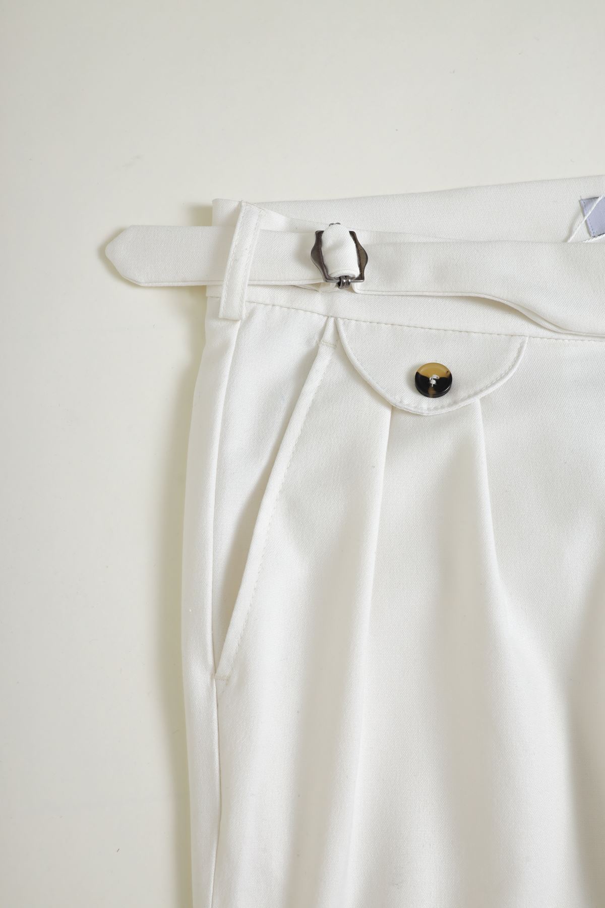 Floransa Beyaz Poliviskon Pantolon