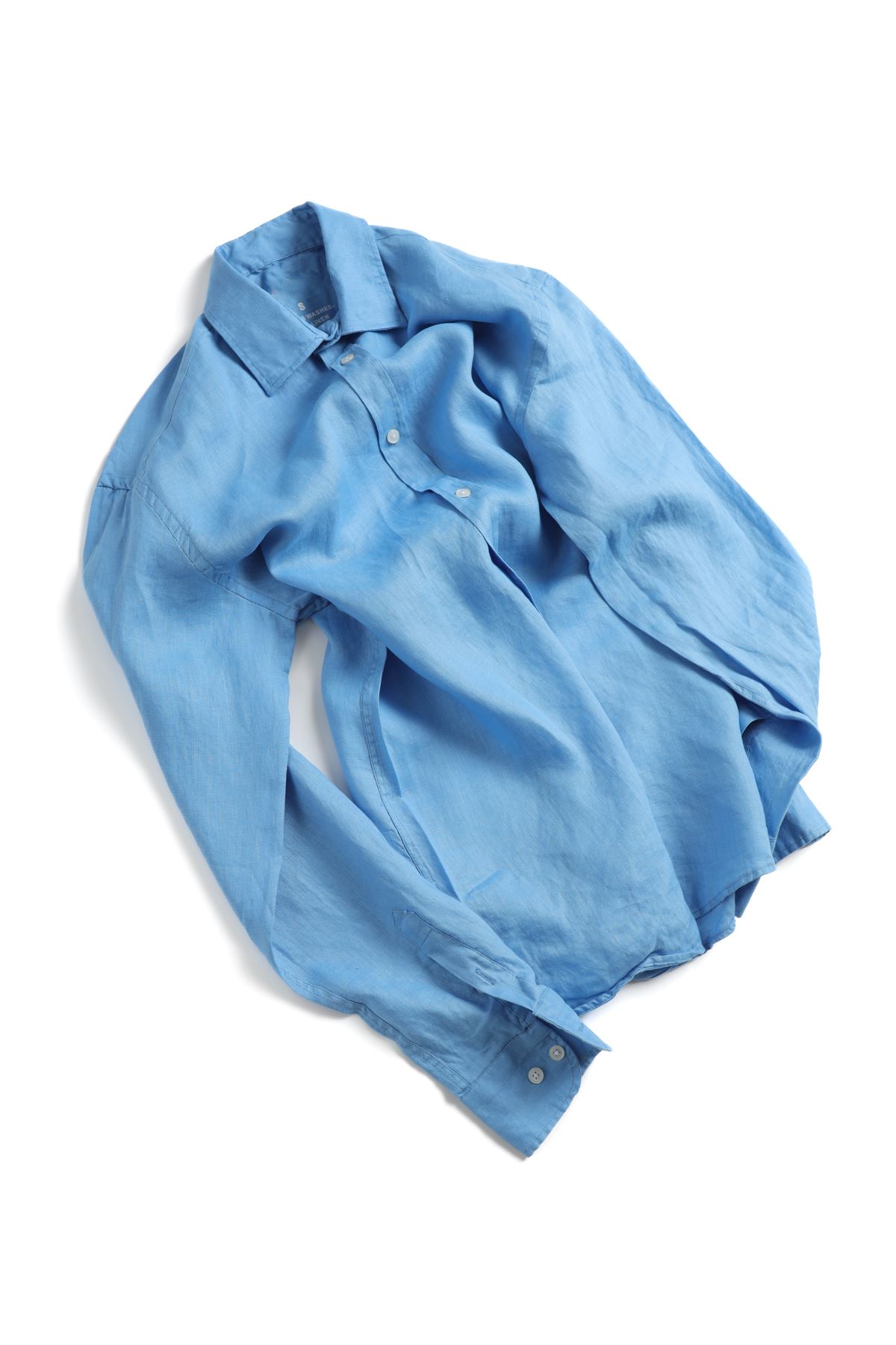 Salvador Koyu Mavi Uzun Kol Regular Fit Keten Gömlek