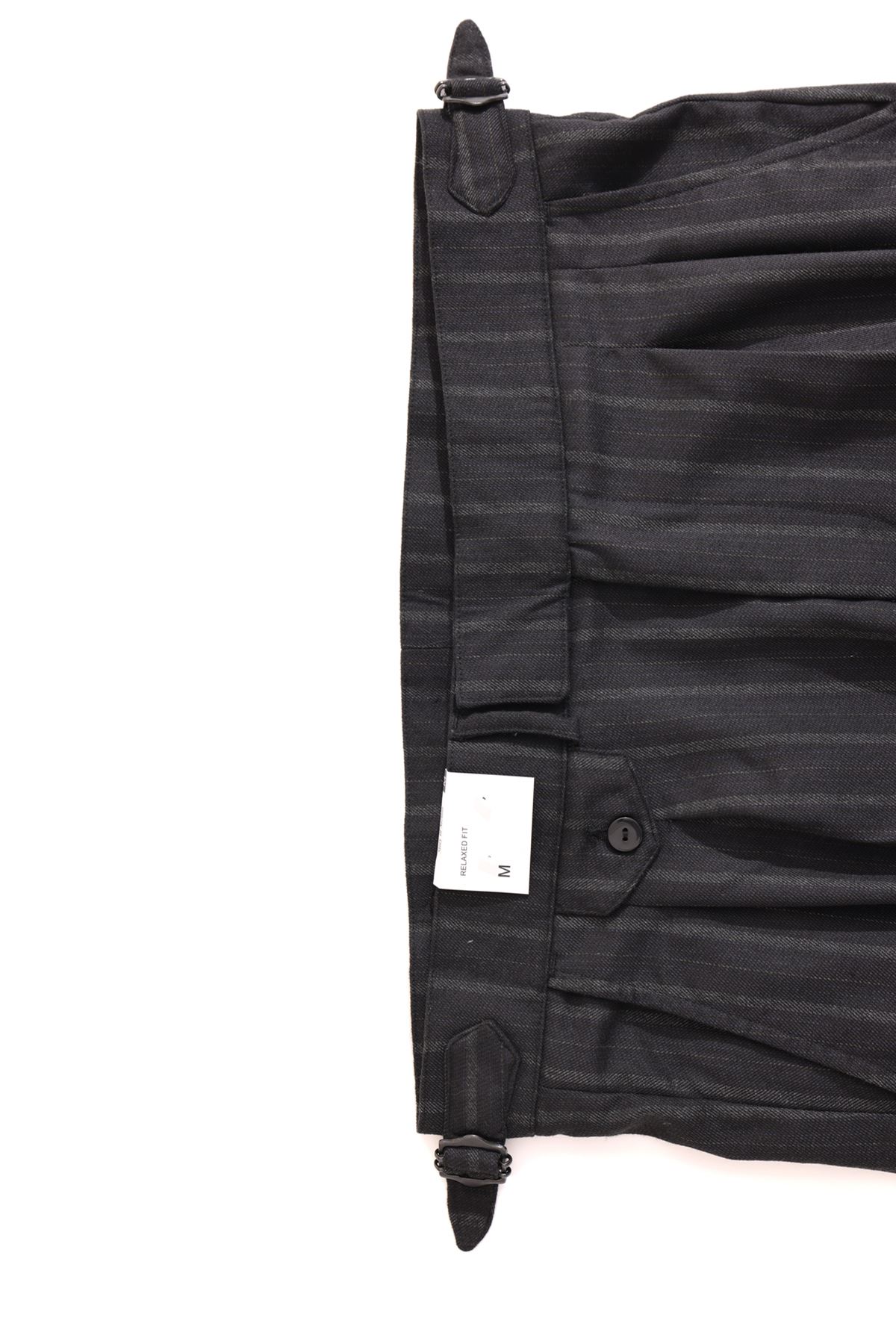 Napoli Çizgili Siyah Pantolon