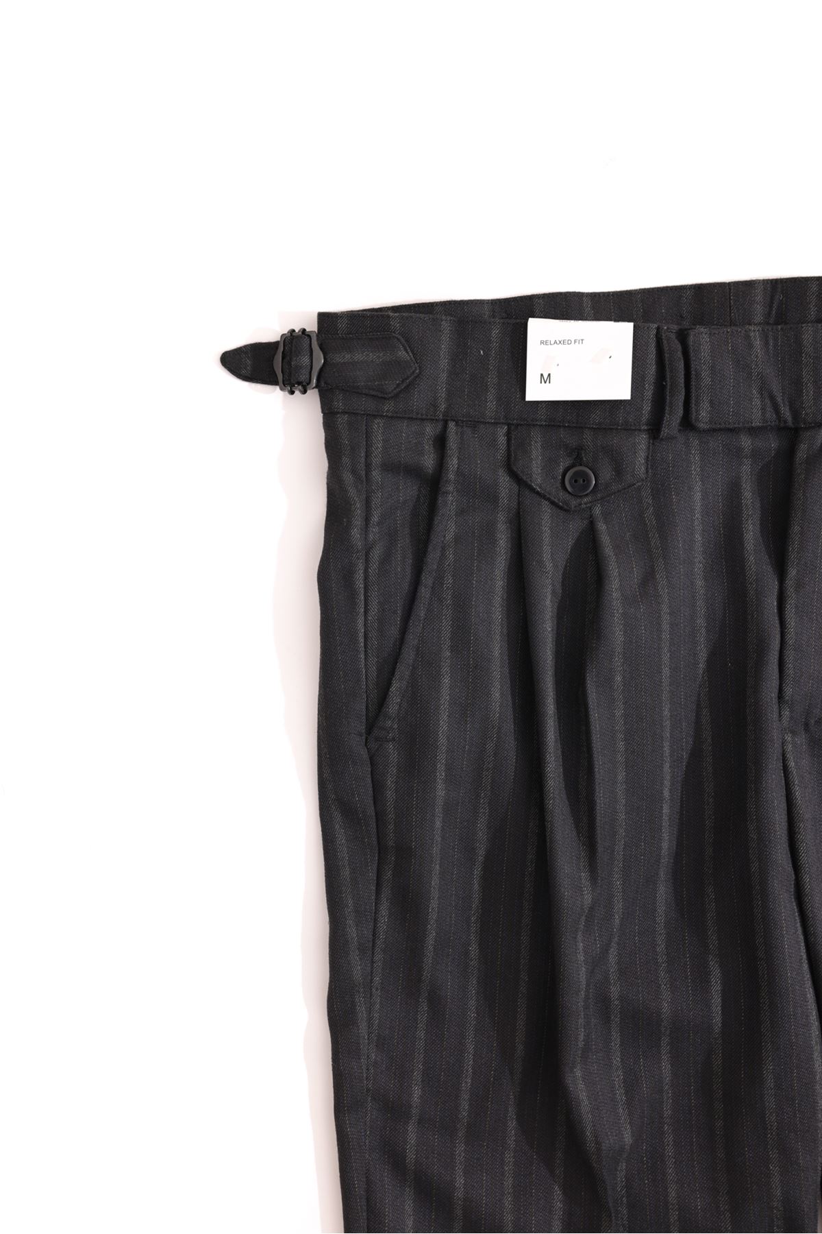 Napoli Çizgili Siyah Pantolon