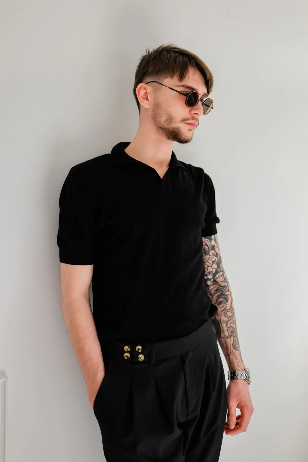 Austin Siyah Triko Erkek Tshirt