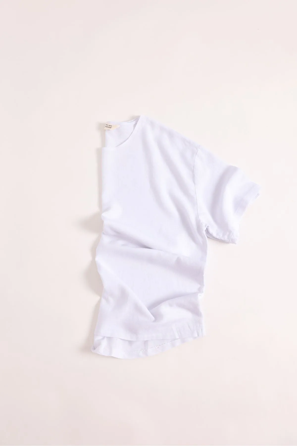 Rio Beyaz Oversize Keten Erkek Tshirt  