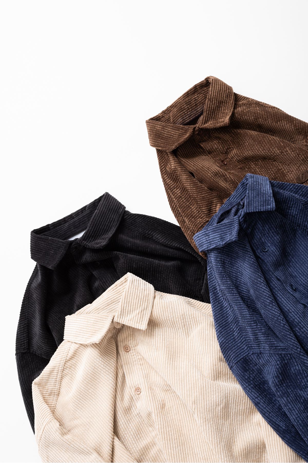 Bochnia Kalın Fitilli Kahve Kadife Gömlek