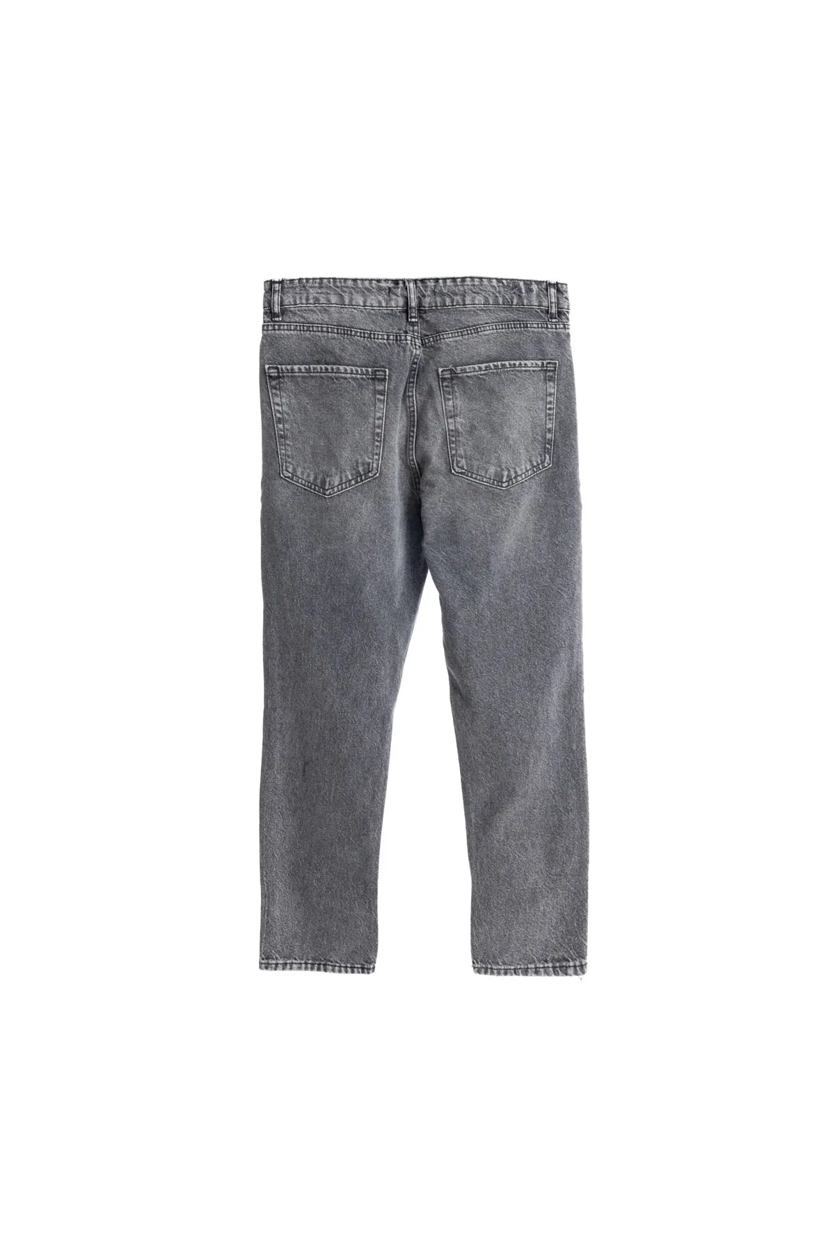 York Gri Yırtıklı Boyfriend Denim Erkek Pantolon