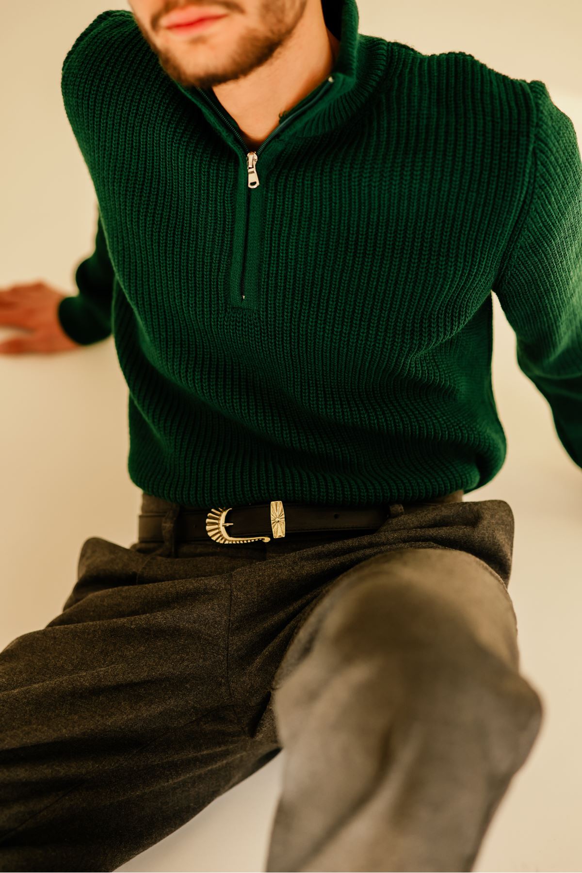 Portland Zümrüt Yeşili Kazak