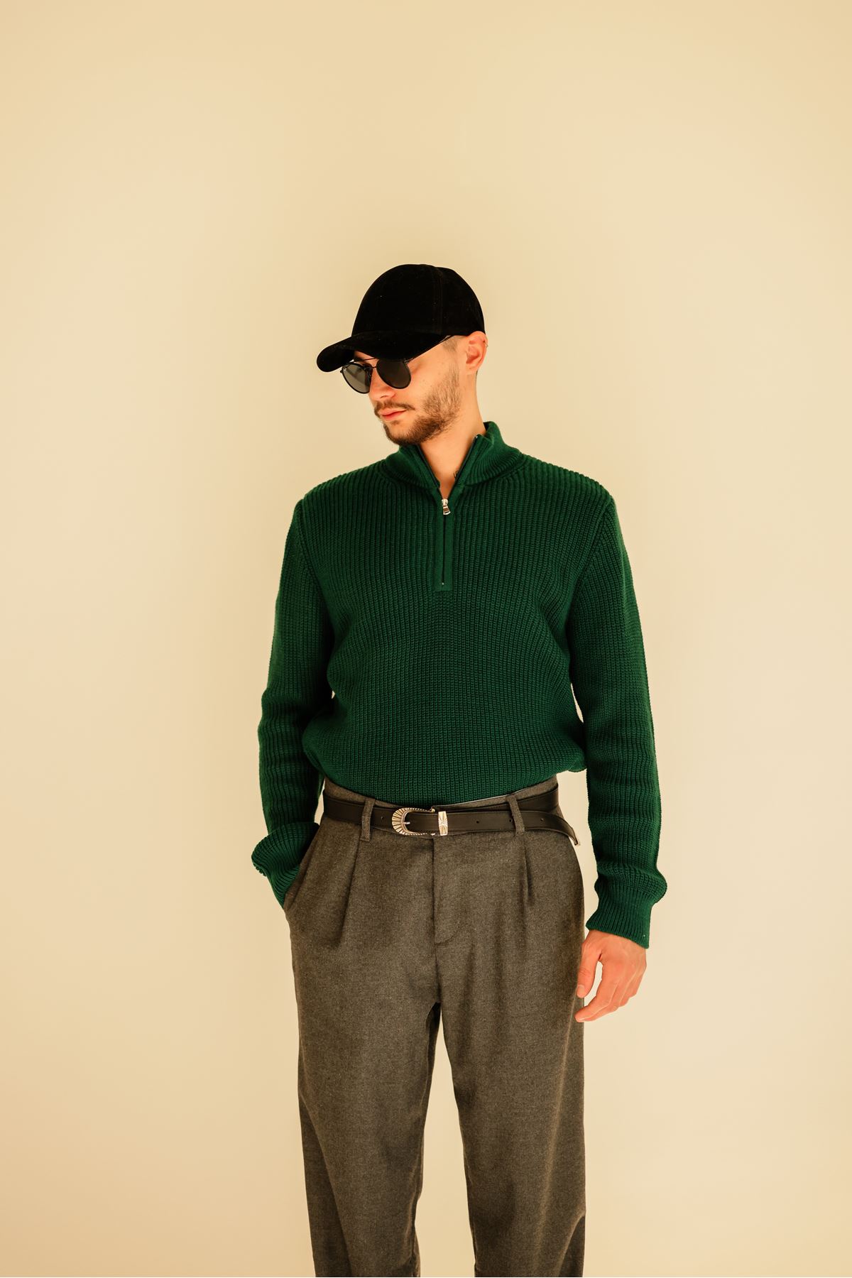 Portland Zümrüt Yeşili Kazak