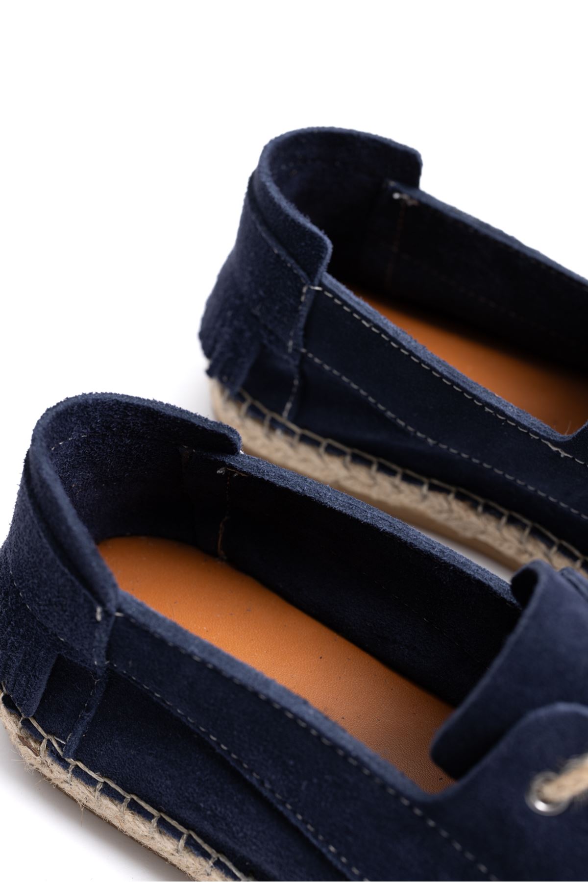 Petra Bağcıklı Lacivert Süet Hakiki Deri Espadril