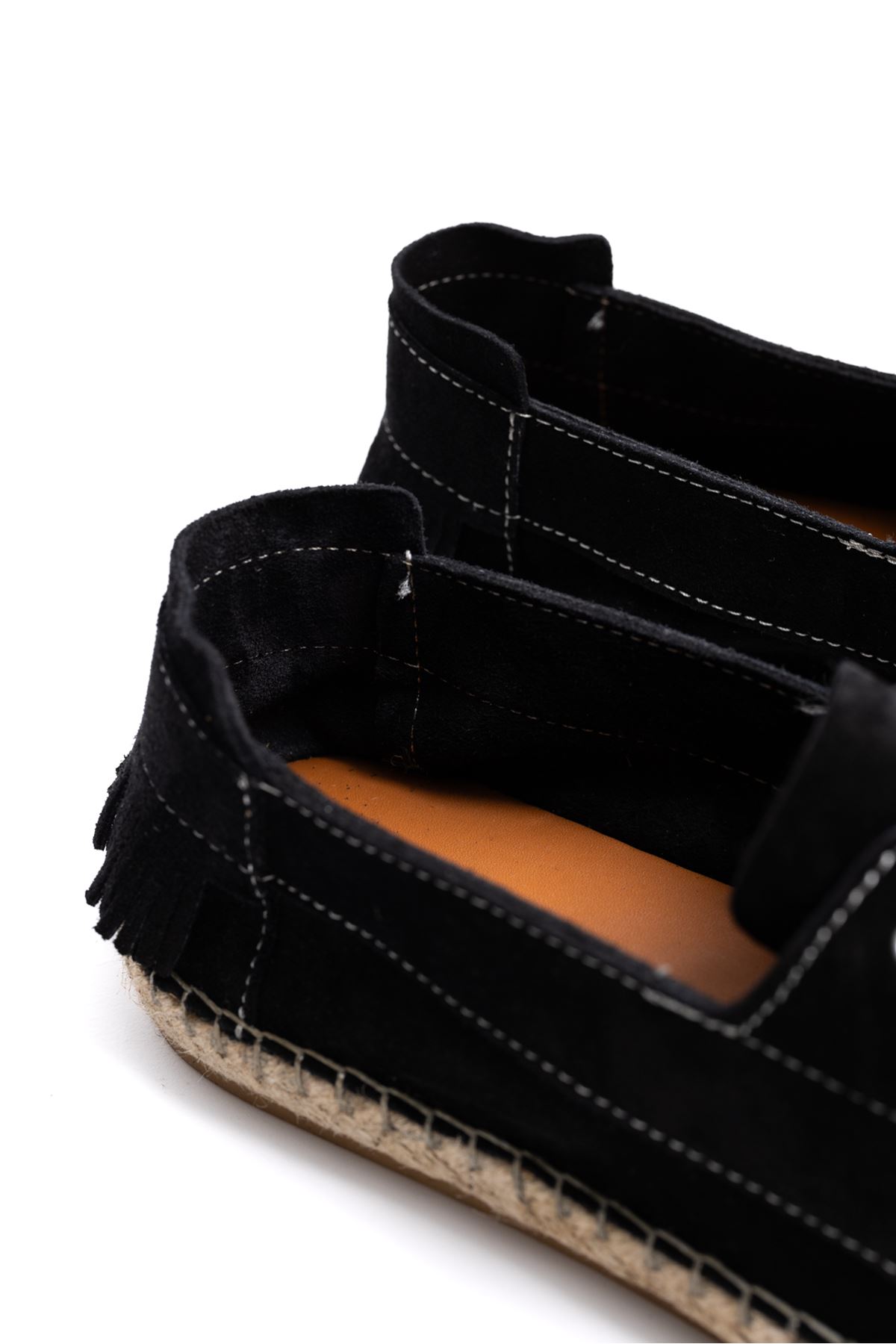 Petra Bağcıklı Siyah Süet Hakiki Deri Espadril