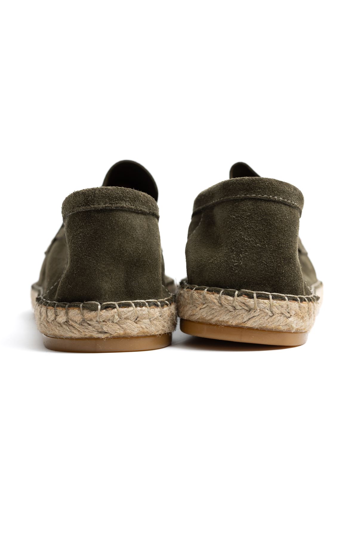 Minoa Haki Loafer Süet Hakiki Deri Espadril