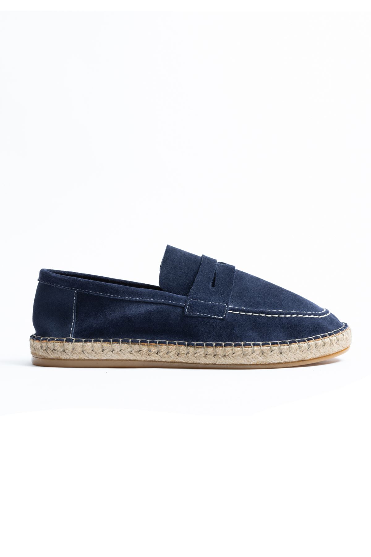 Minoa Lacivert Loafer Süet Hakiki Deri Erkek Espadril