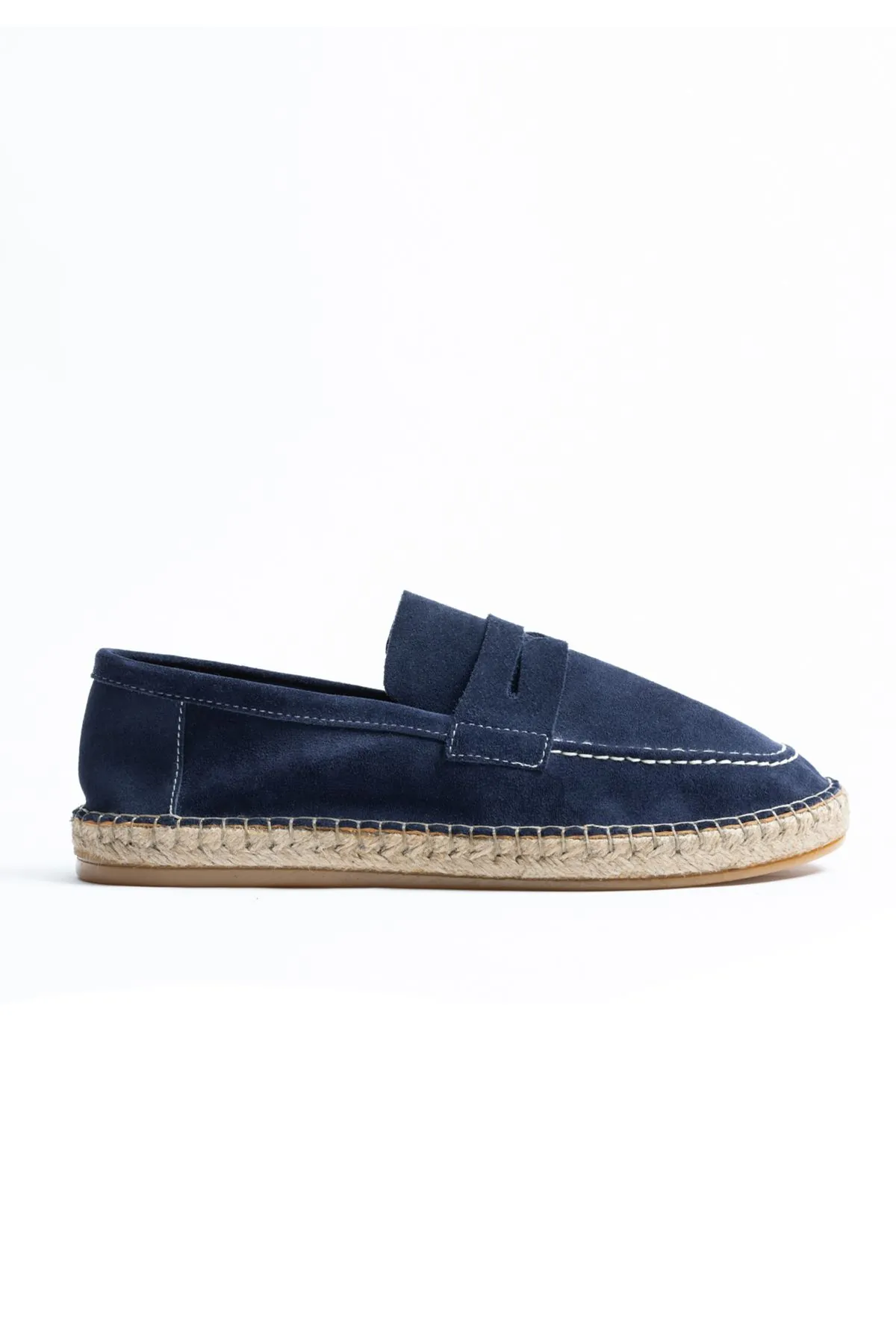 Minoa Lacivert Loafer Süet Hakiki Deri Erkek Espadril