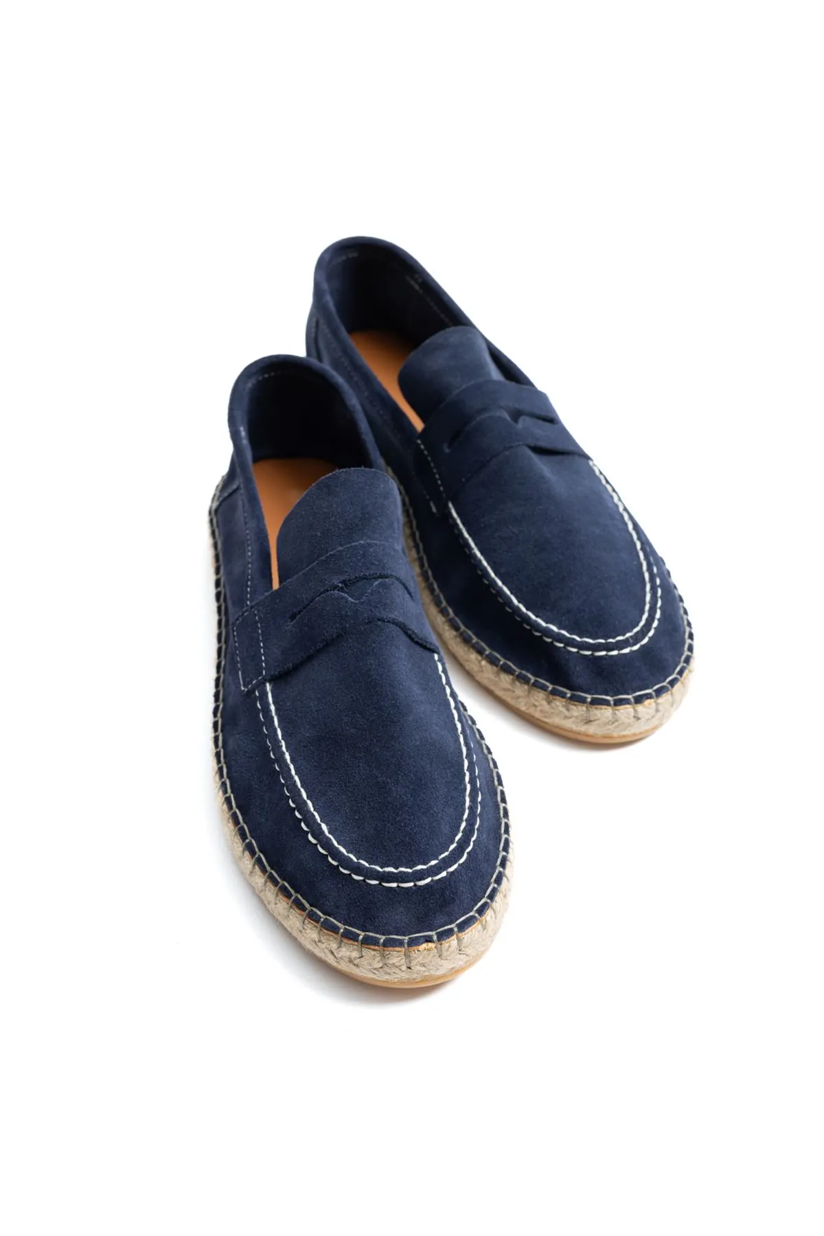 Minoa Lacivert Loafer Süet Hakiki Deri Erkek Espadril