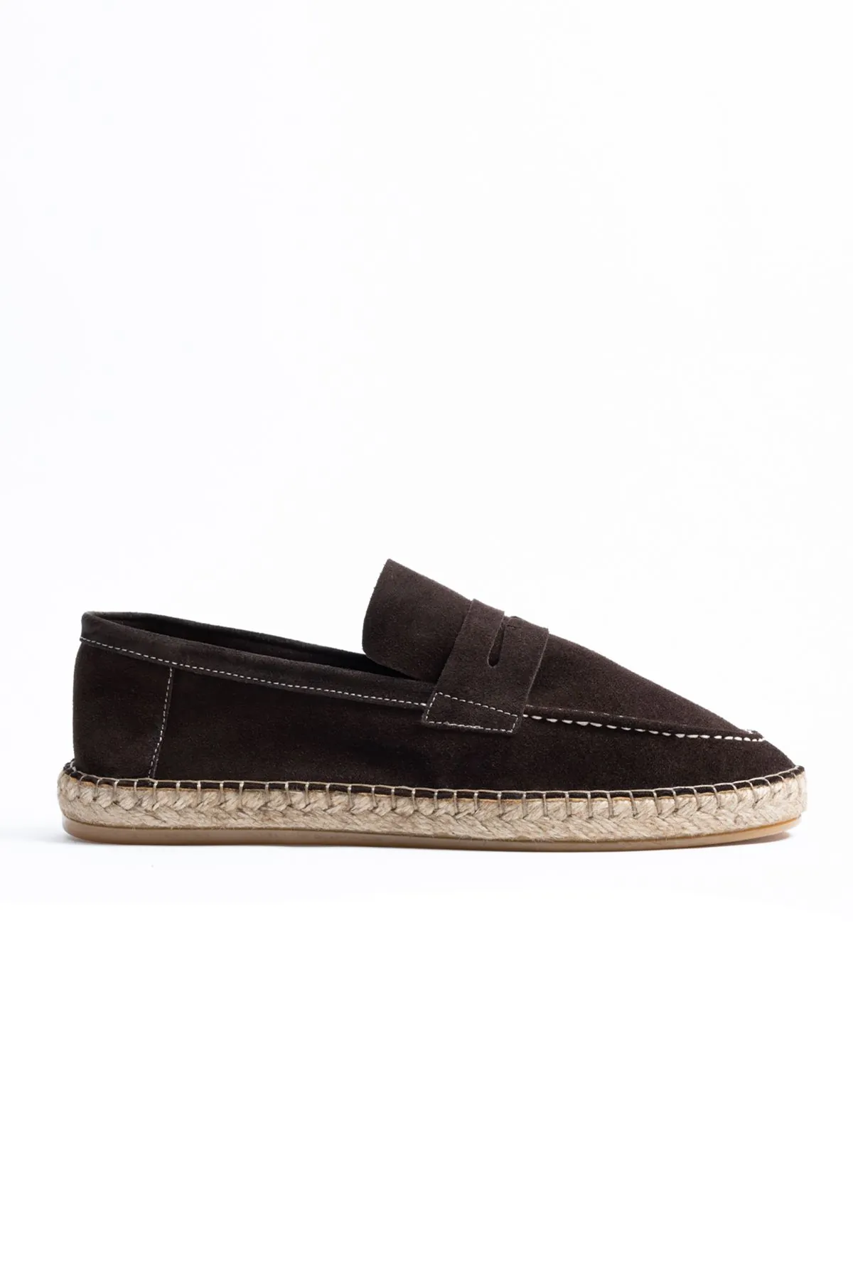 Minoa Kahve Loafer Süet Hakiki Deri Erkek Espadril