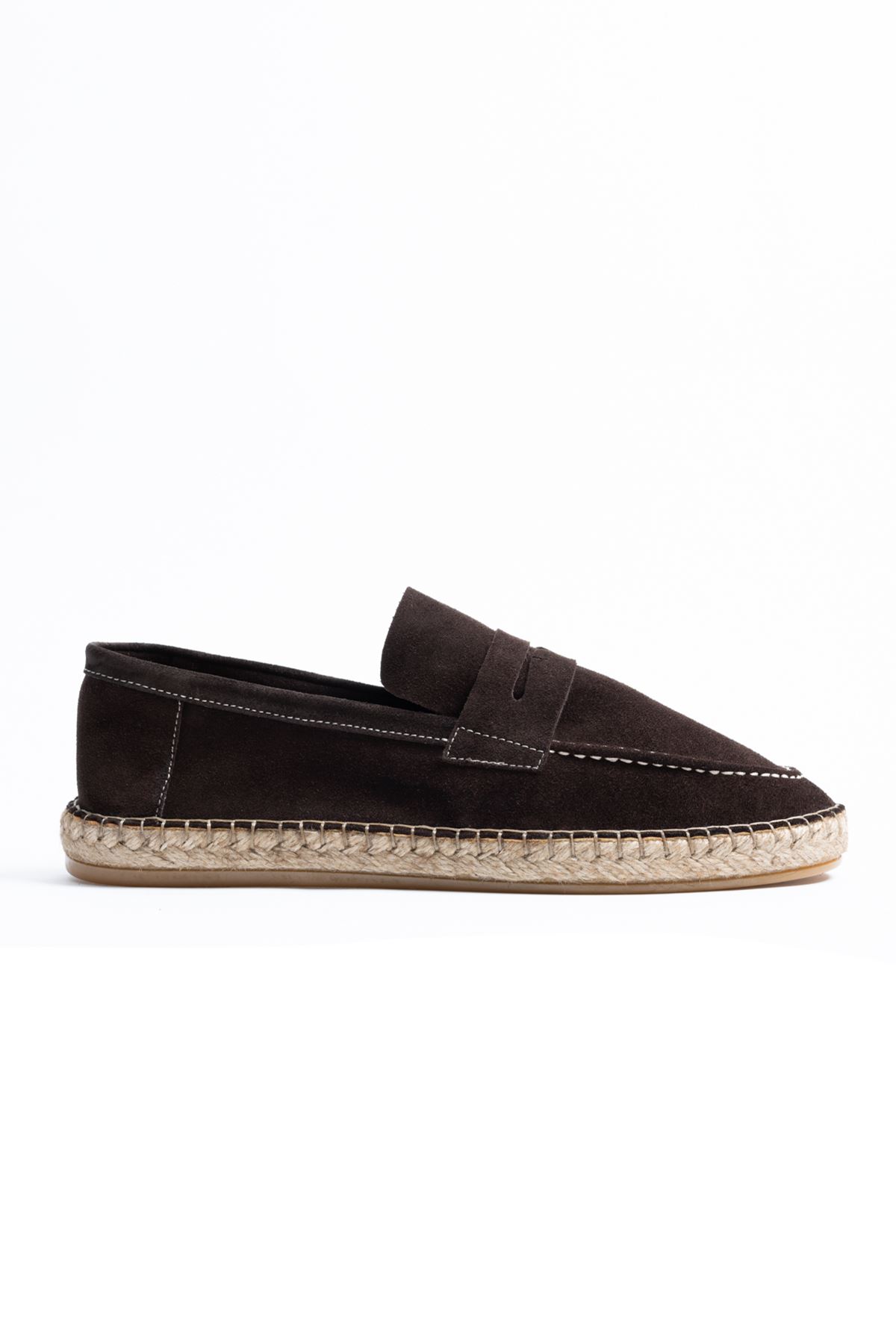 Minoa Kahve Loafer Süet Hakiki Deri Espadril