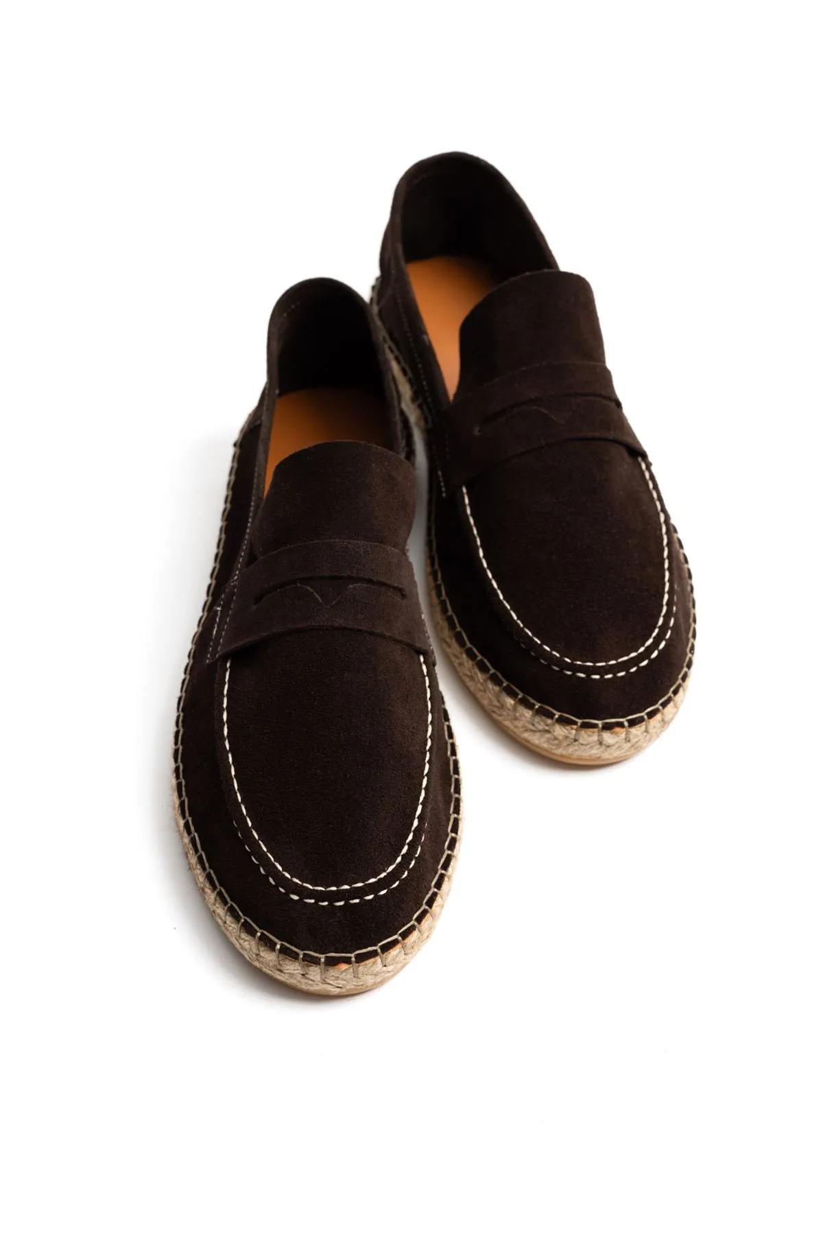 Minoa Kahve Loafer Süet Hakiki Deri Erkek Espadril