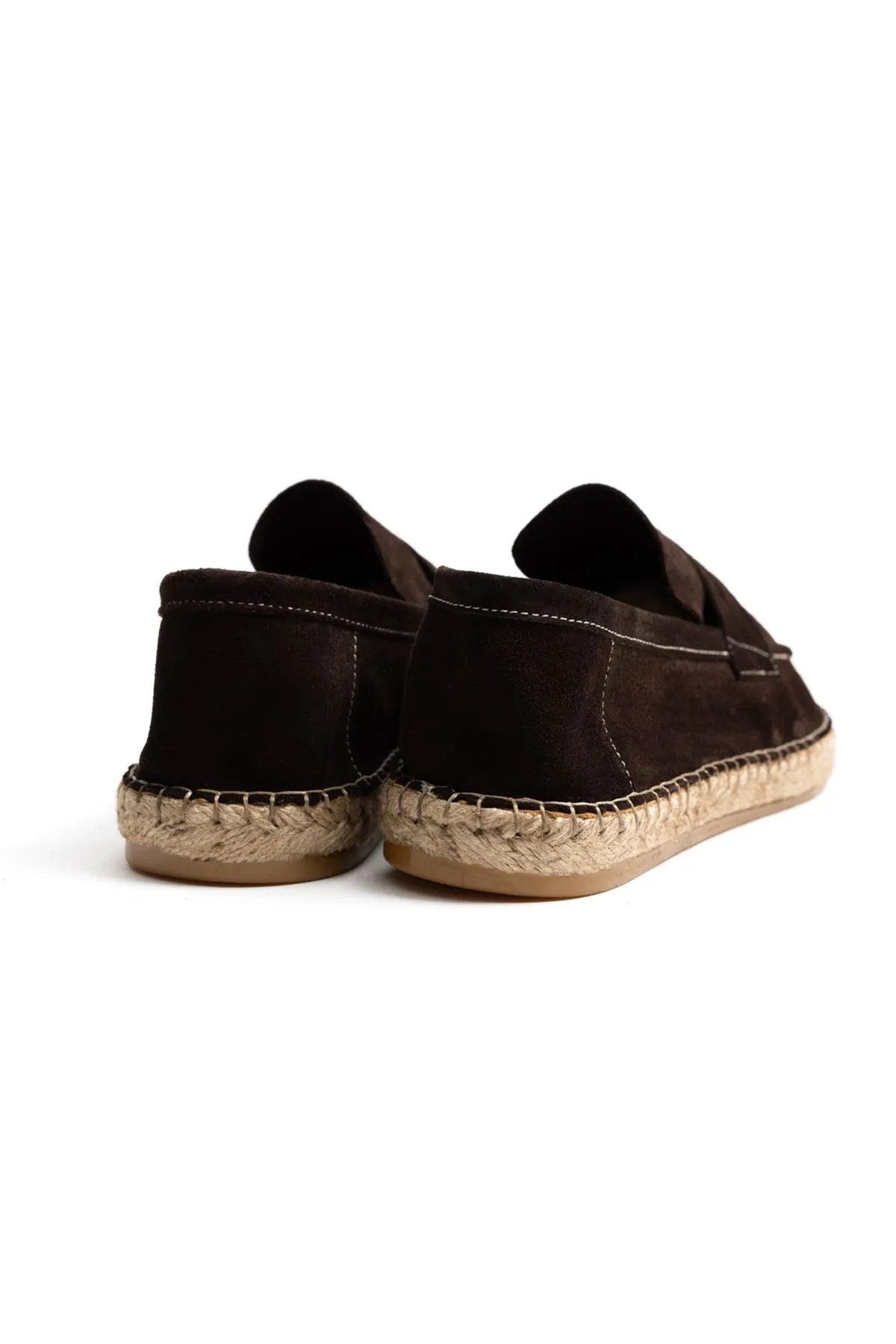Minoa Kahve Loafer Süet Hakiki Deri Erkek Espadril