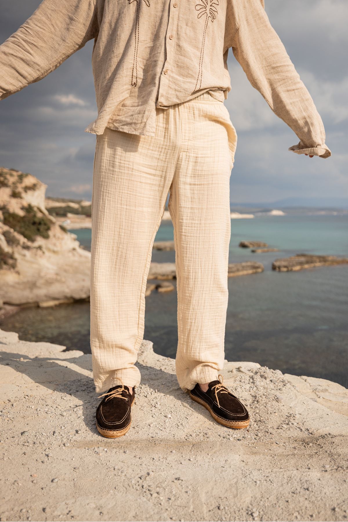 Petra Bağcıklı Kahve Süet Hakiki Deri Espadril