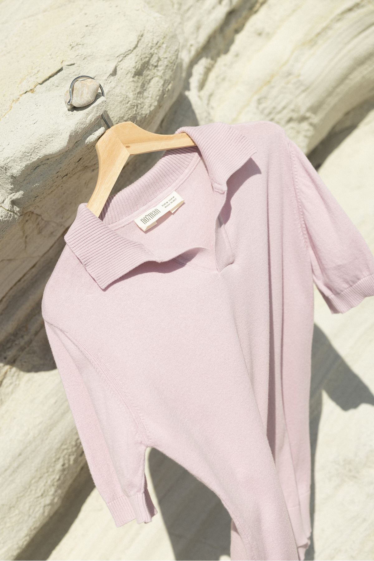 Alten Lila Polo Yaka %100 Pamuk Triko Erkek Tshirt