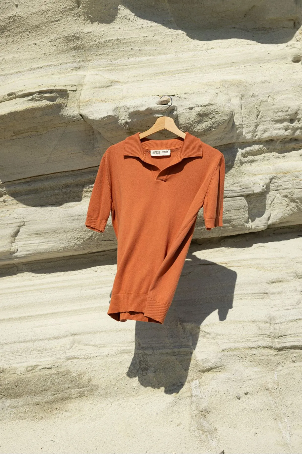 Alten Şeftali Polo Yaka %100 Pamuk Triko Erkek Tshirt