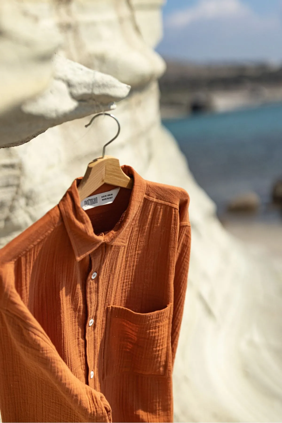 Mikonos Tarçın %100 Pamuk Erkek Gömlek