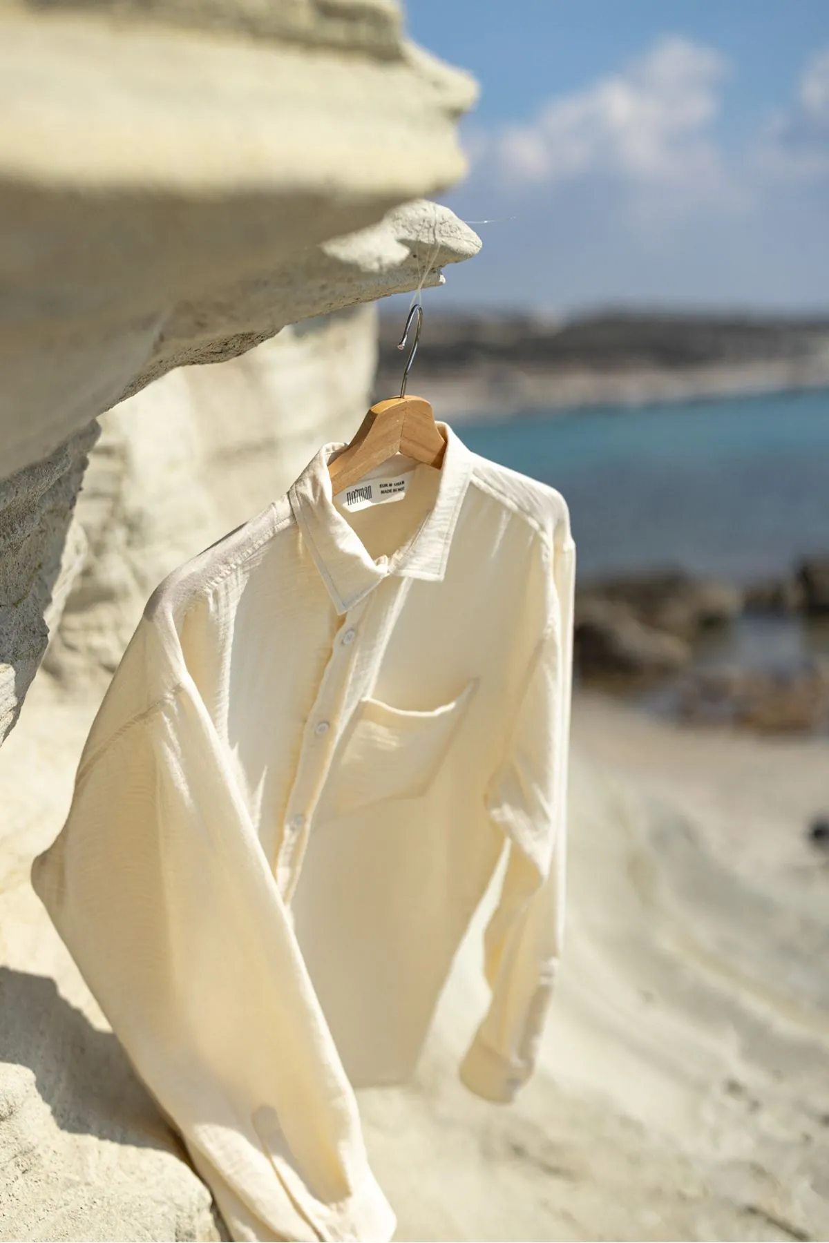 Mikonos Natür %100 Pamuk Erkek Gömlek