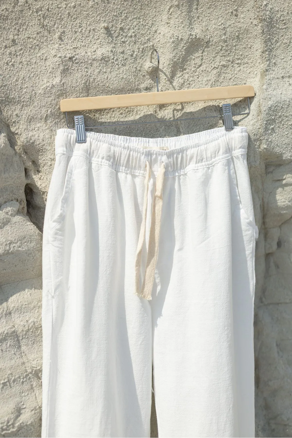 Mores Beyaz %100 Pamuk Erkek Pantolon