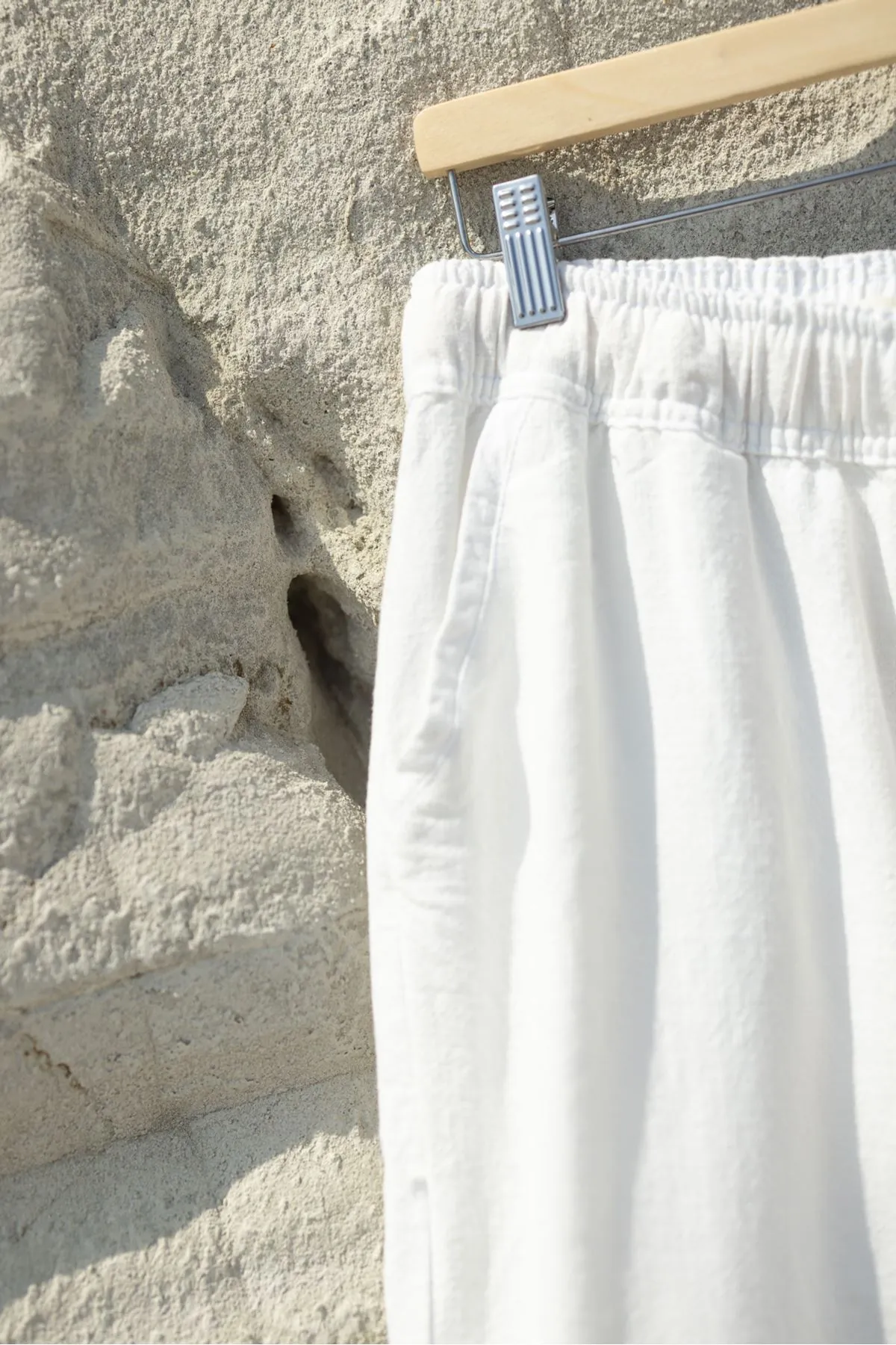 Mores Beyaz %100 Pamuk Erkek Pantolon