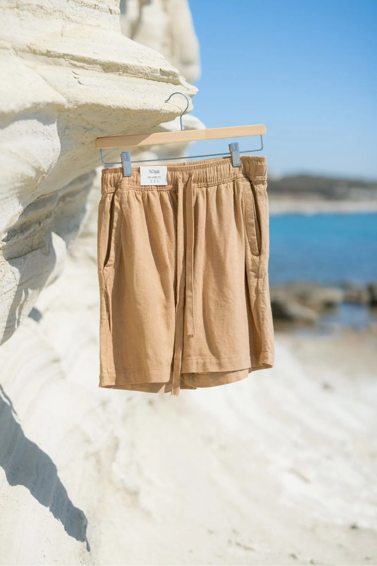 Ibiza Taba %100 Keten Erkek Şort