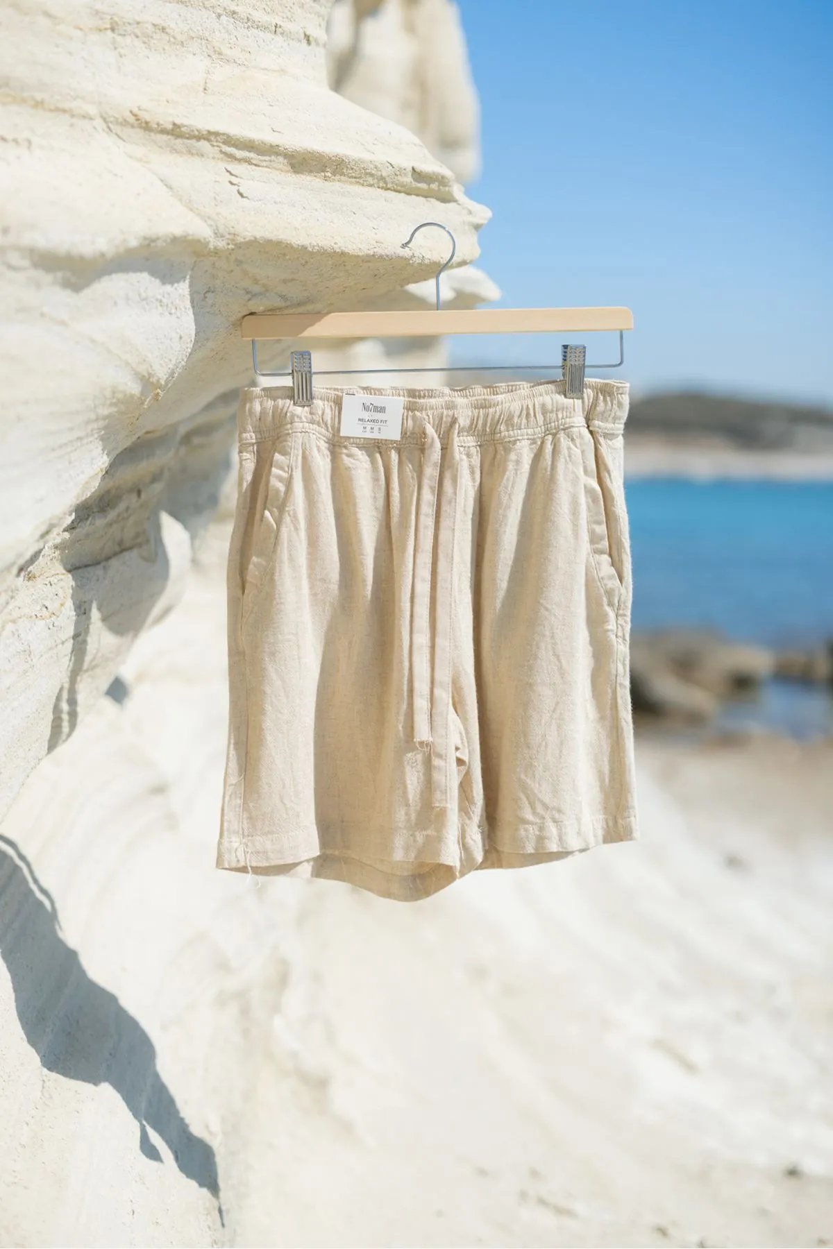 Ibiza Bej %100 Keten Erkek Şort