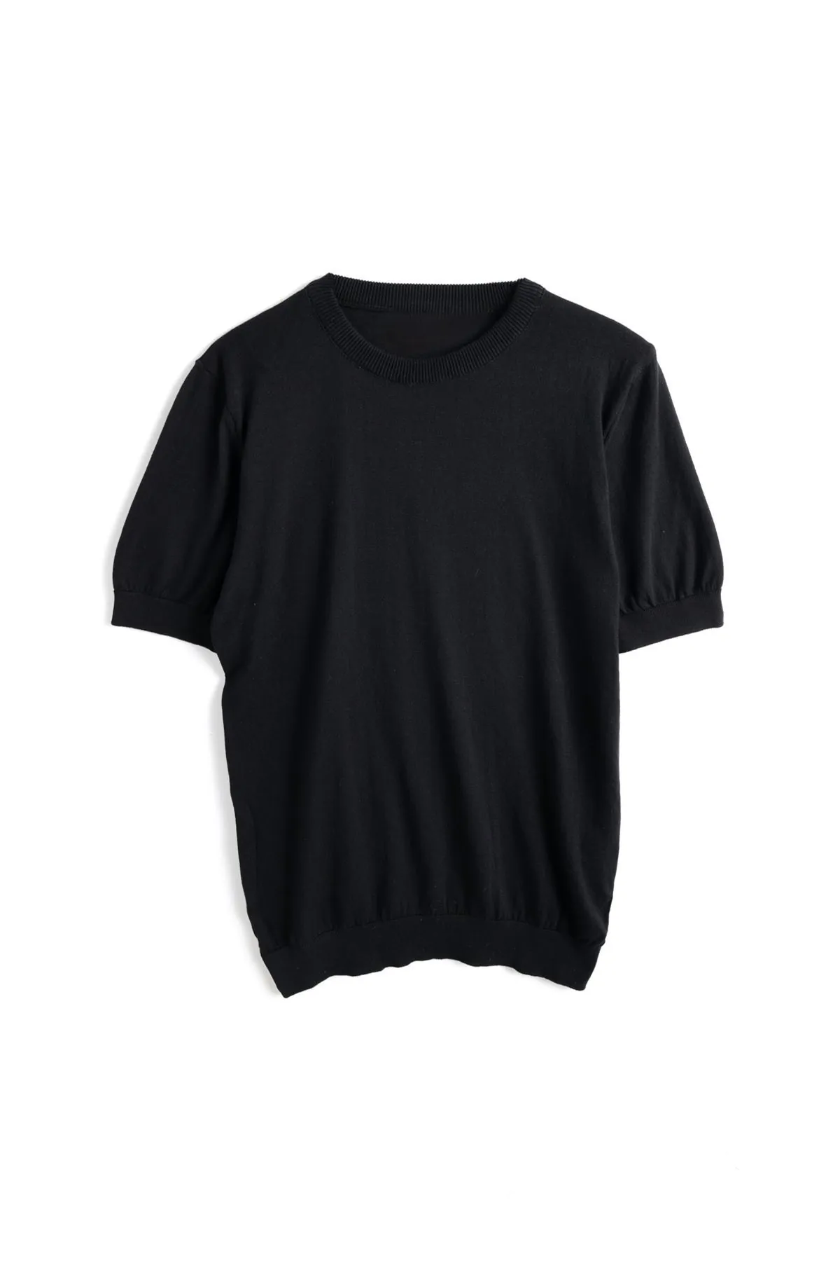 Briss Siyah Bisiklet Yaka %100 Pamuk Triko Erkek Tshirt