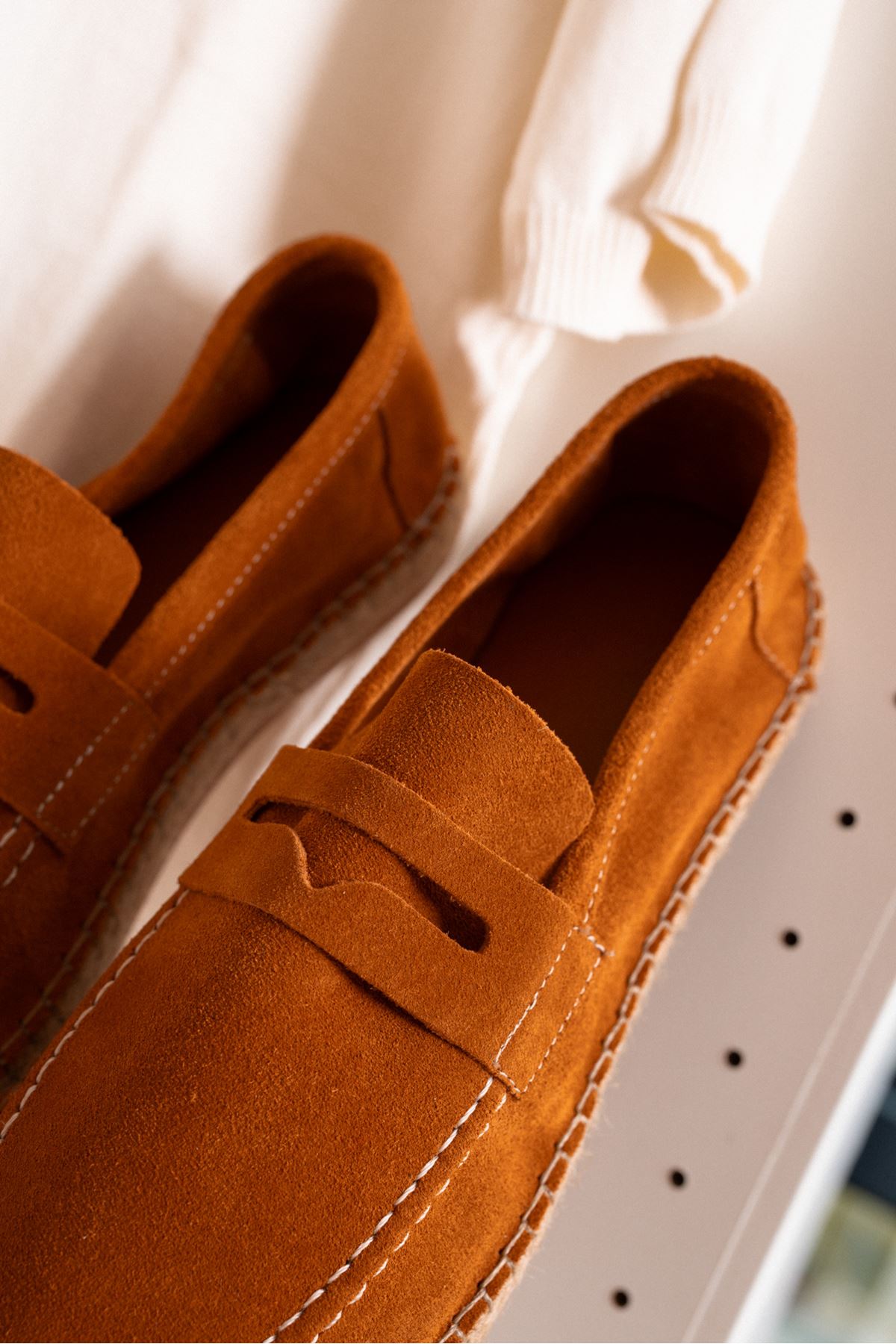 Minoa Şeftali Loafer Süet Hakiki Deri Espadril