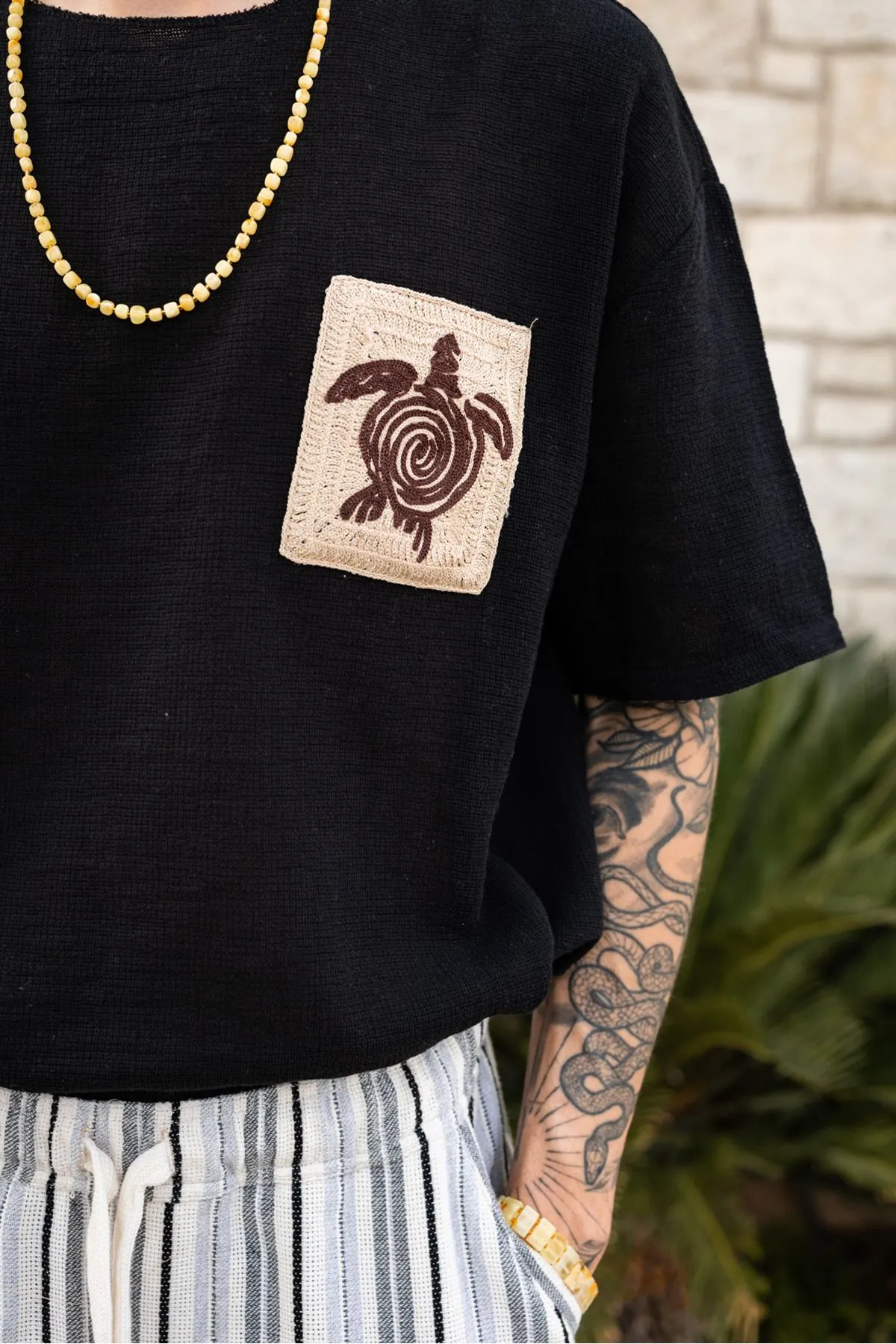 Michelangelo Siyah %100 Pamuk Erkek Tshirt