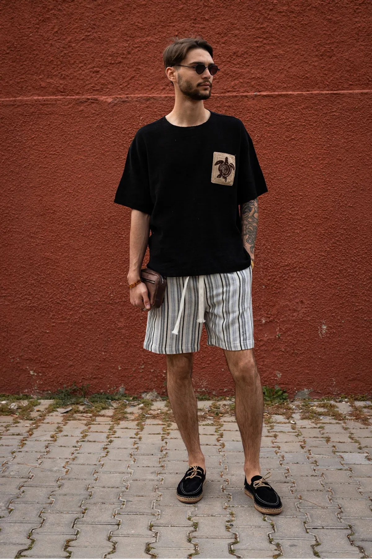 Michelangelo Siyah %100 Pamuk Erkek Tshirt
