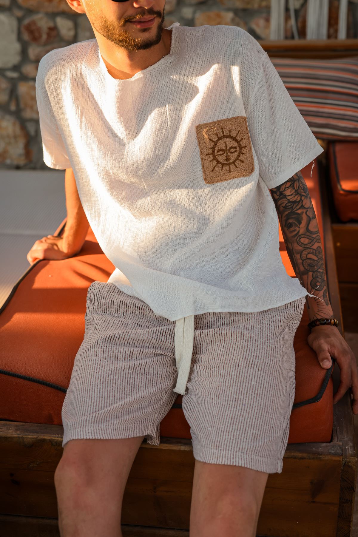 April Beyaz %100 Pamuk Tshirt