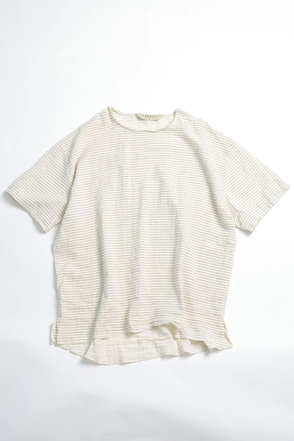 Huston Duble Size Haki Çizgili %100 Pamuk Erkek T-shirt  