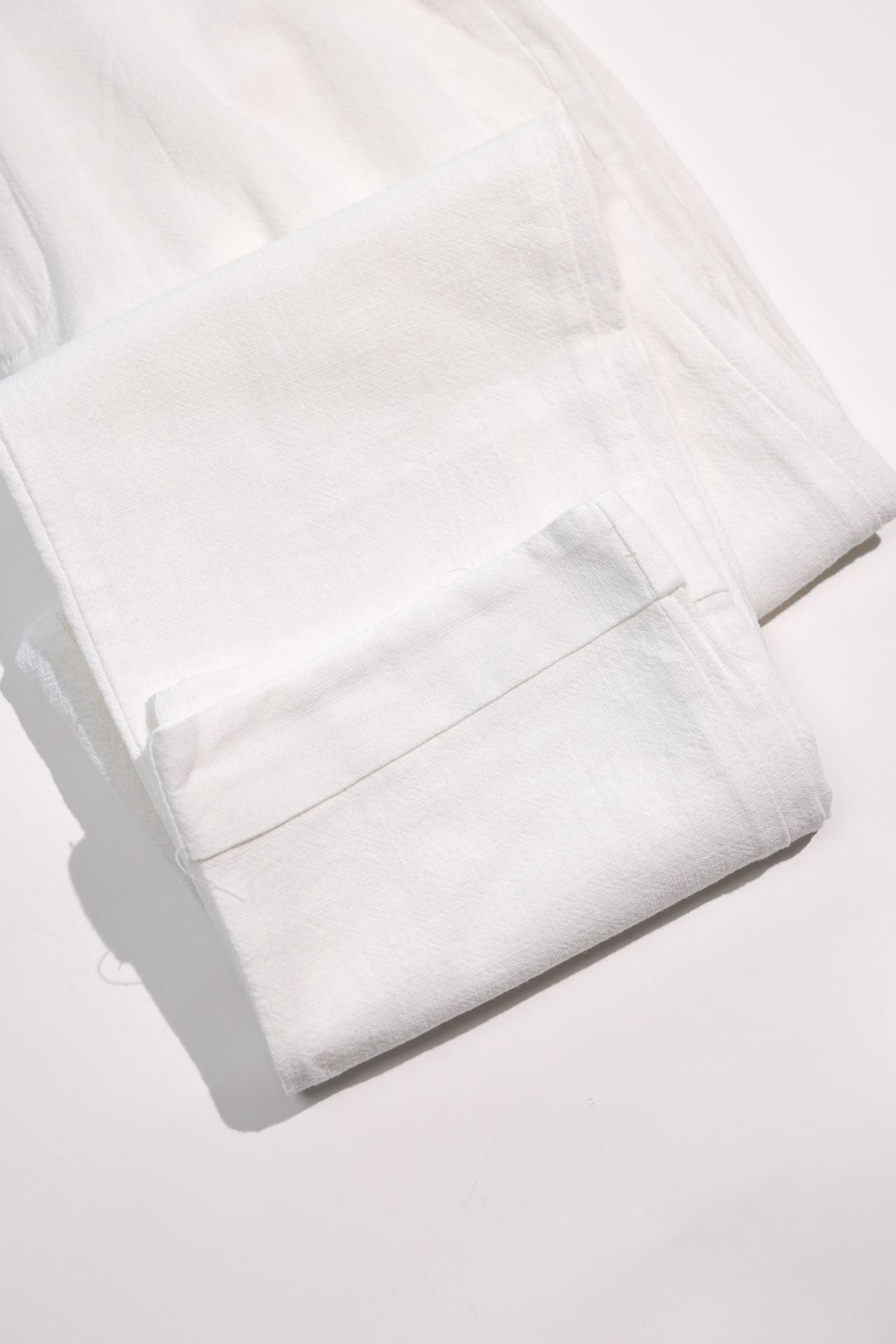 Hush Beyaz %100 Pamuk Erkek Pantolon