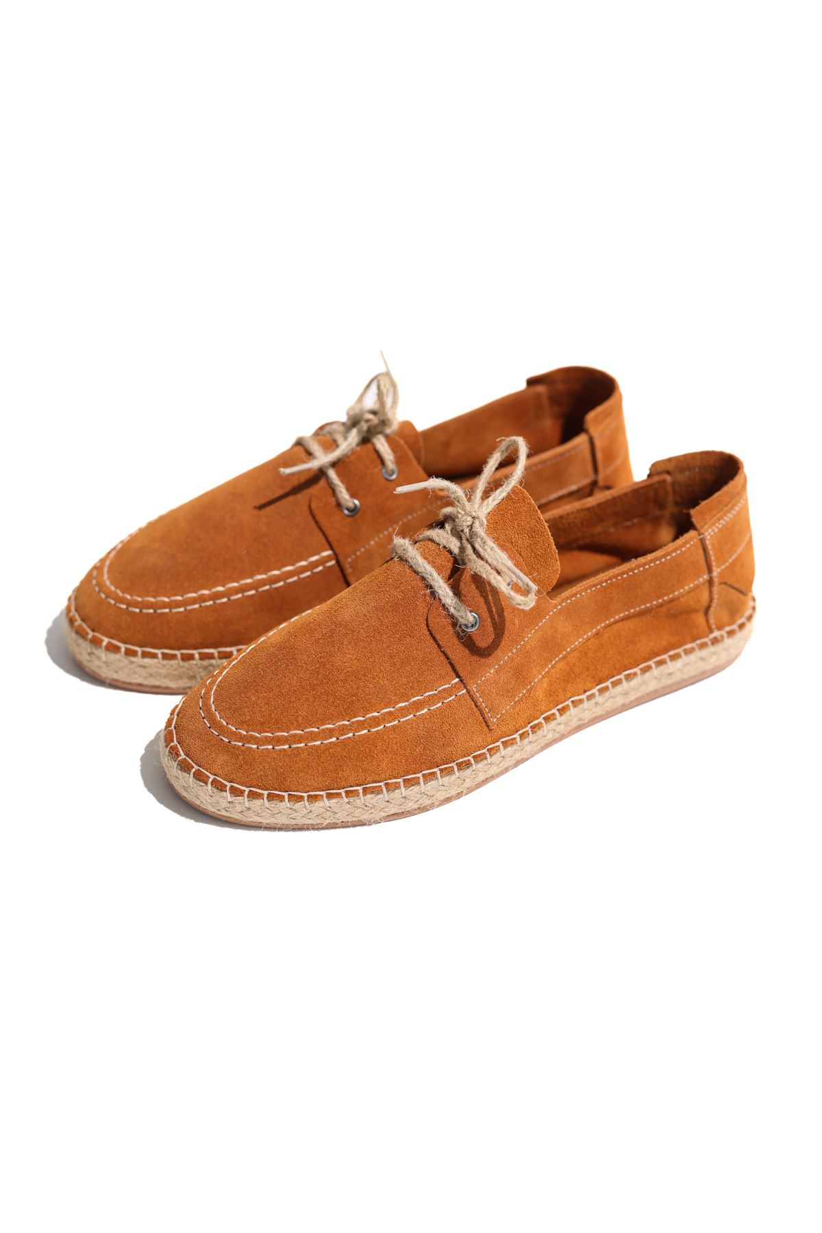 Petra Bağcıklı Şeftali Süet Deri Espadril