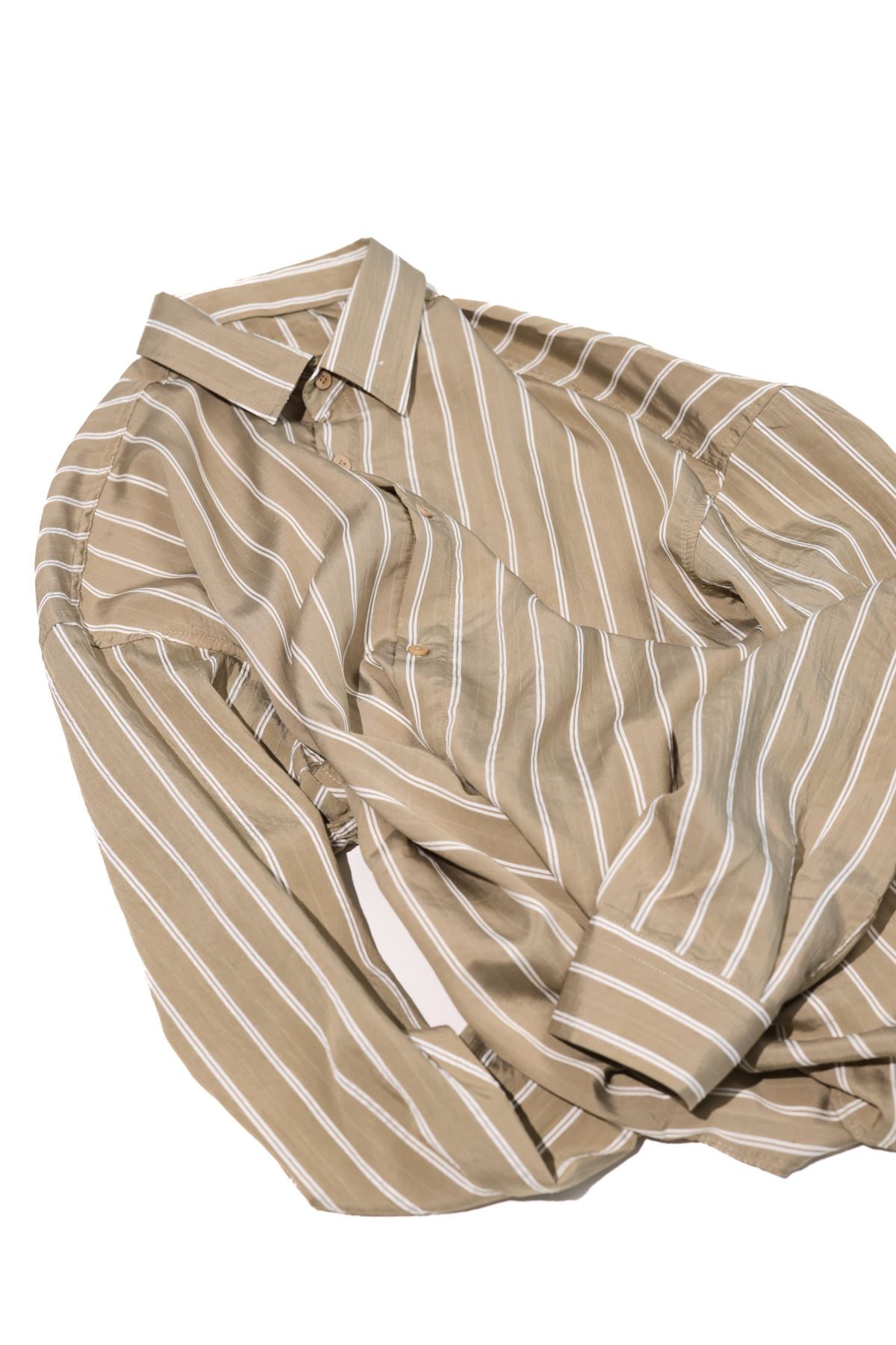 Tyre Çizgili Haki Gömlek