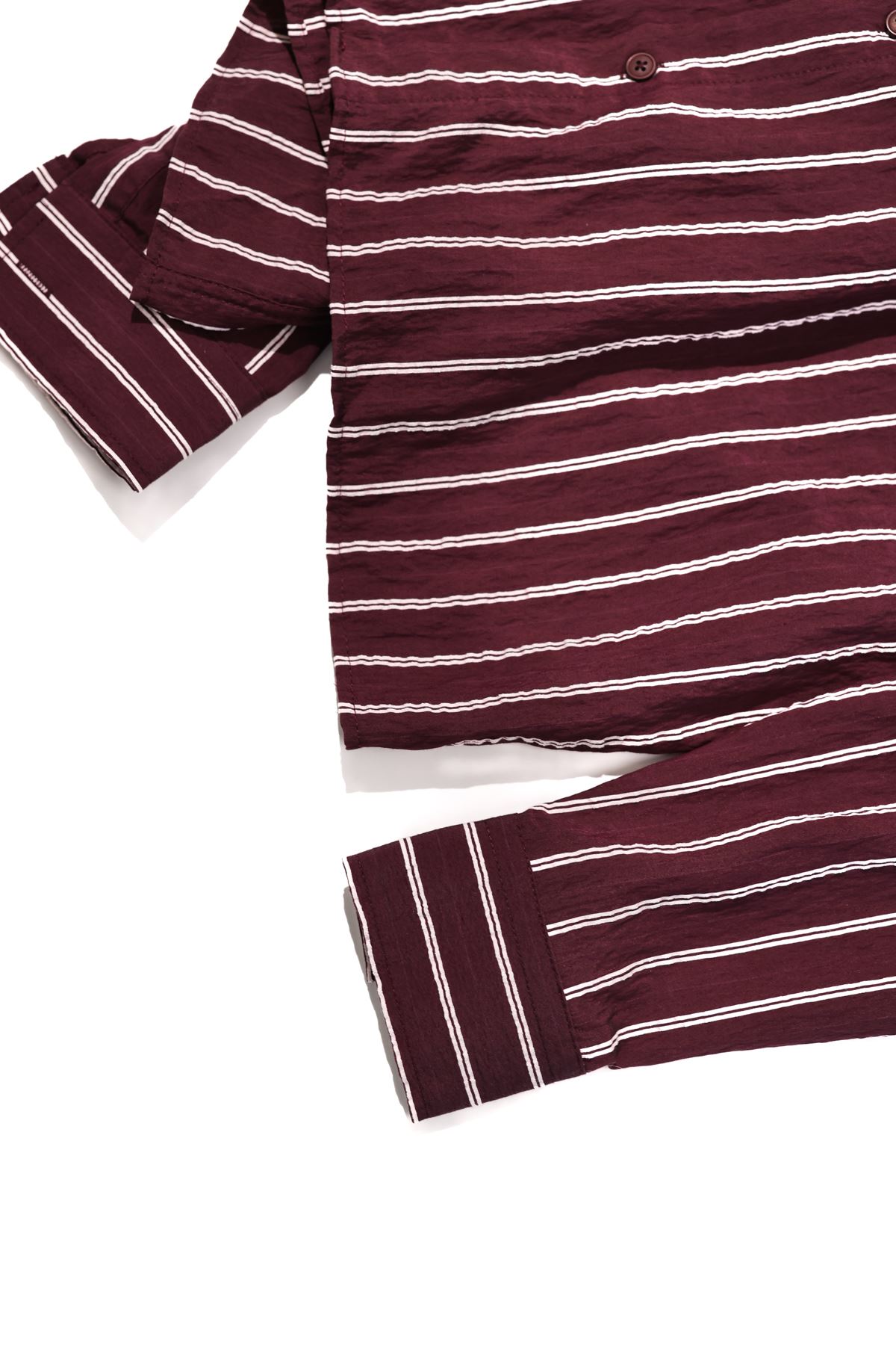 Tyre Çizgili Bordo Gömlek