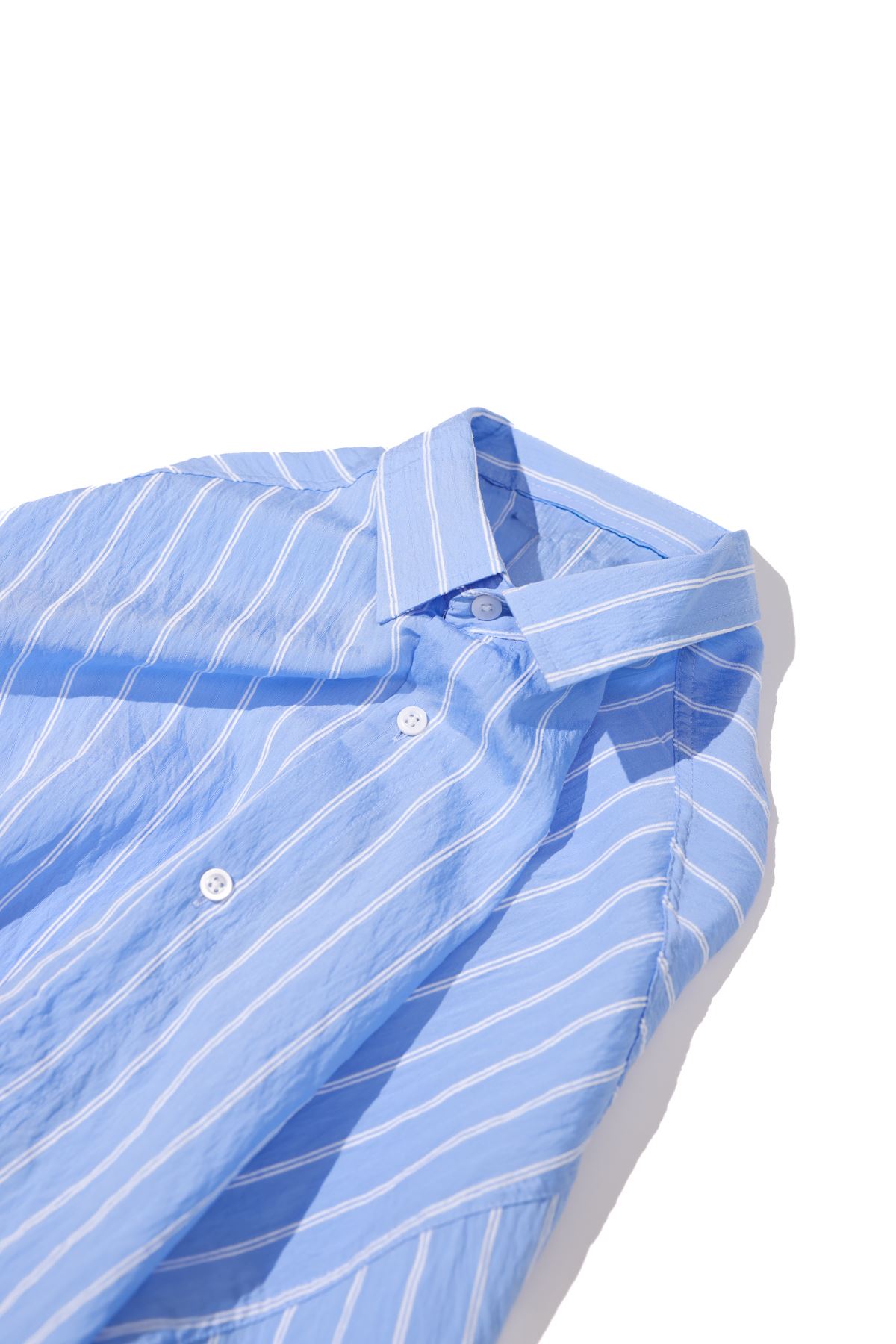 Tyre Çizgili Mavi Gömlek