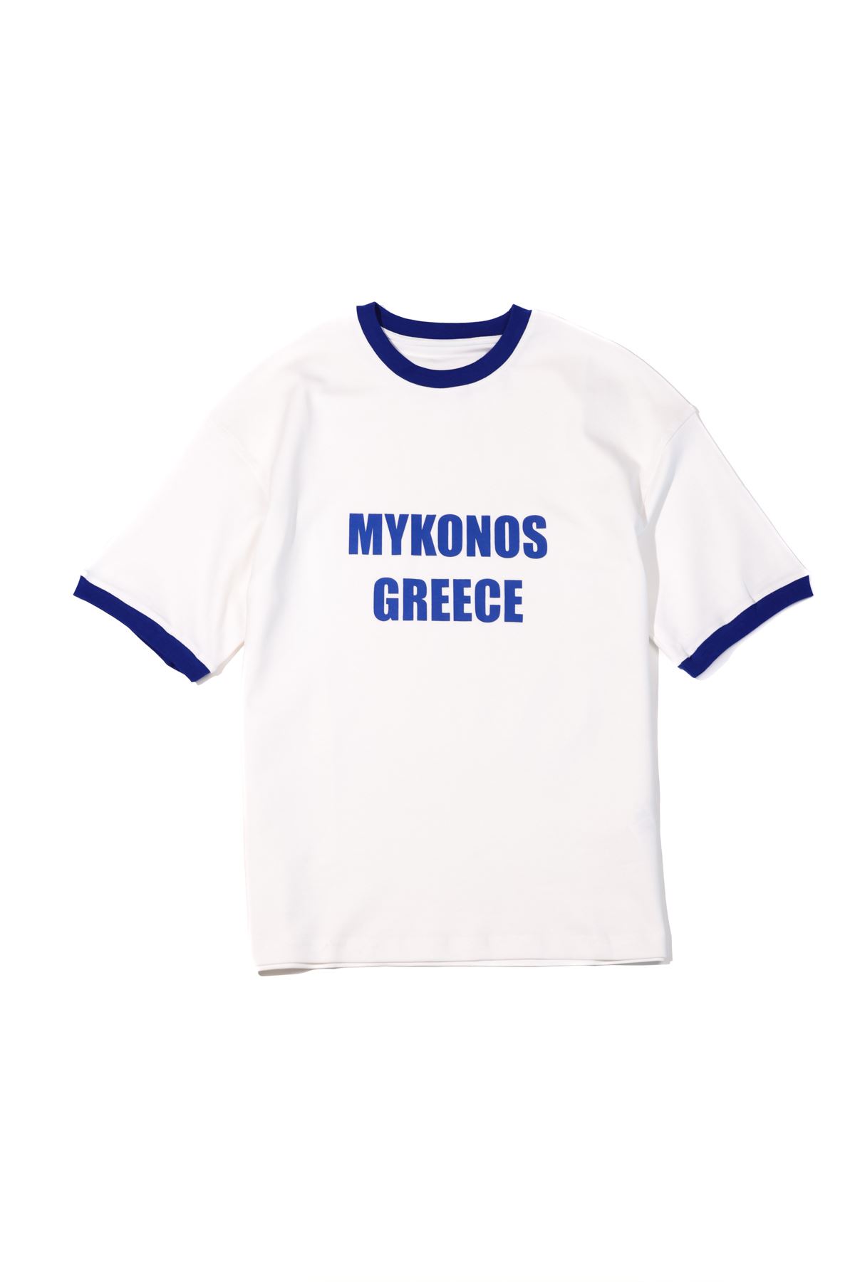 Axis Beyaz Mavi Oversize %100 Pamuk Erkek Tshirt