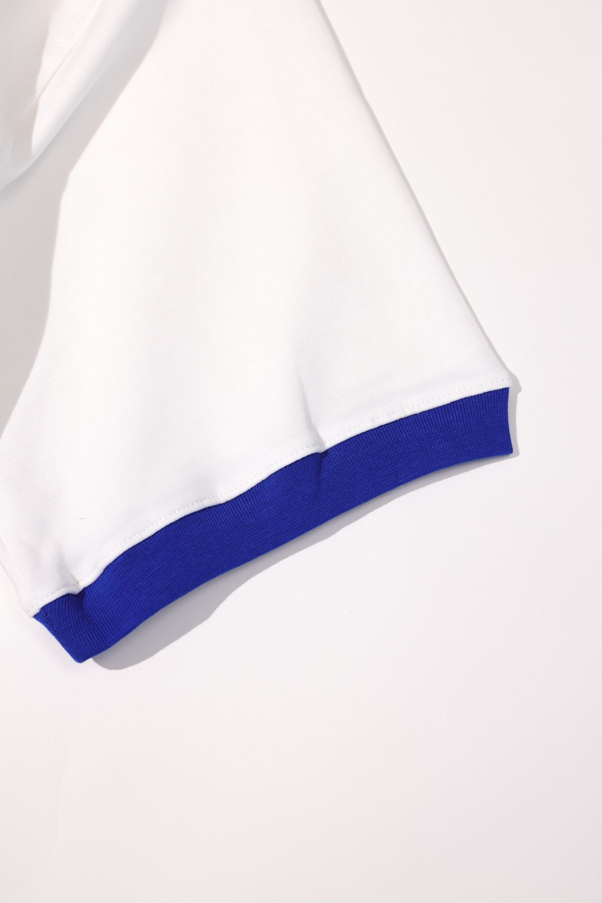 Axis Beyaz Mavi Oversize %100 Pamuk Erkek Tshirt