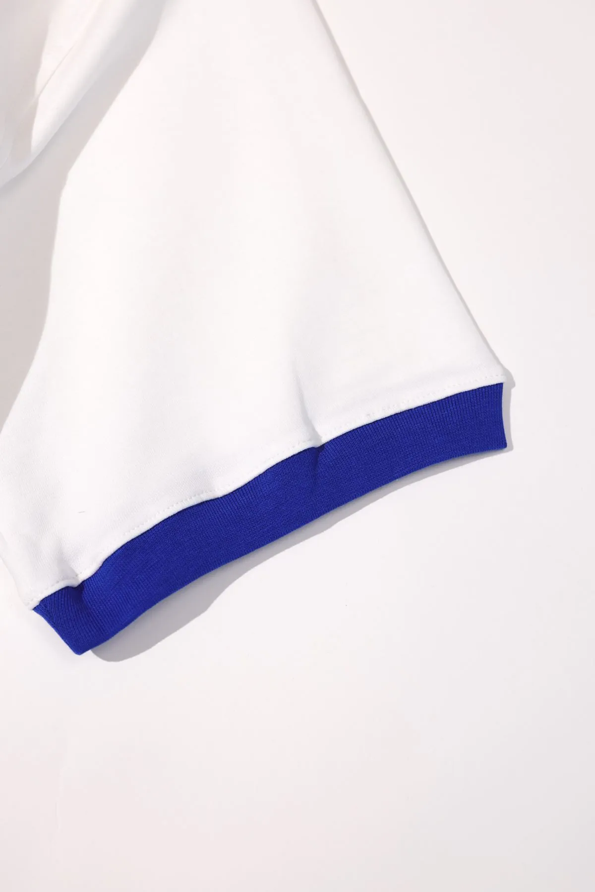 Axis Beyaz Mavi Oversize %100 Pamuk Erkek Tshirt