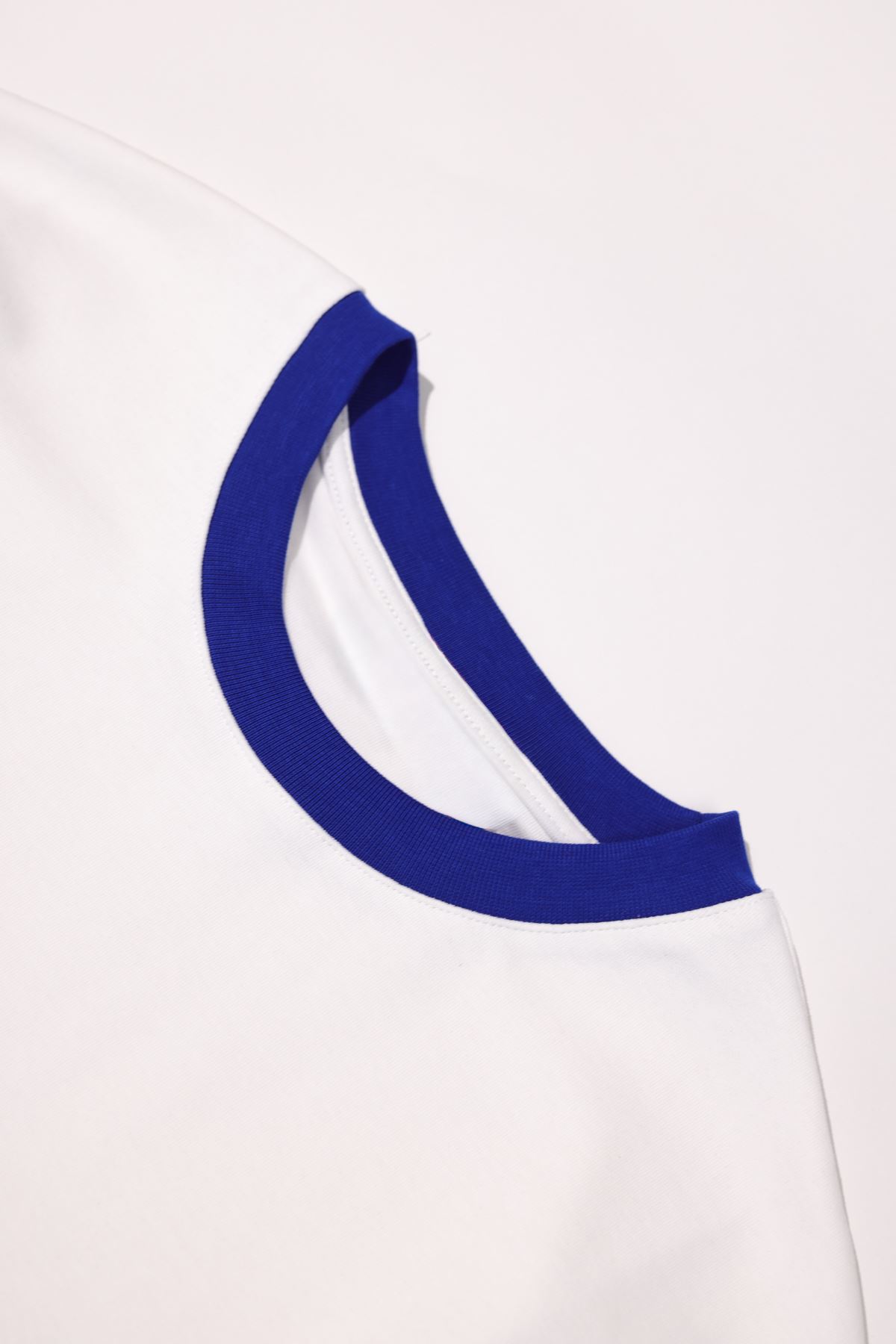 Axis Beyaz Mavi Oversiz Tshirt