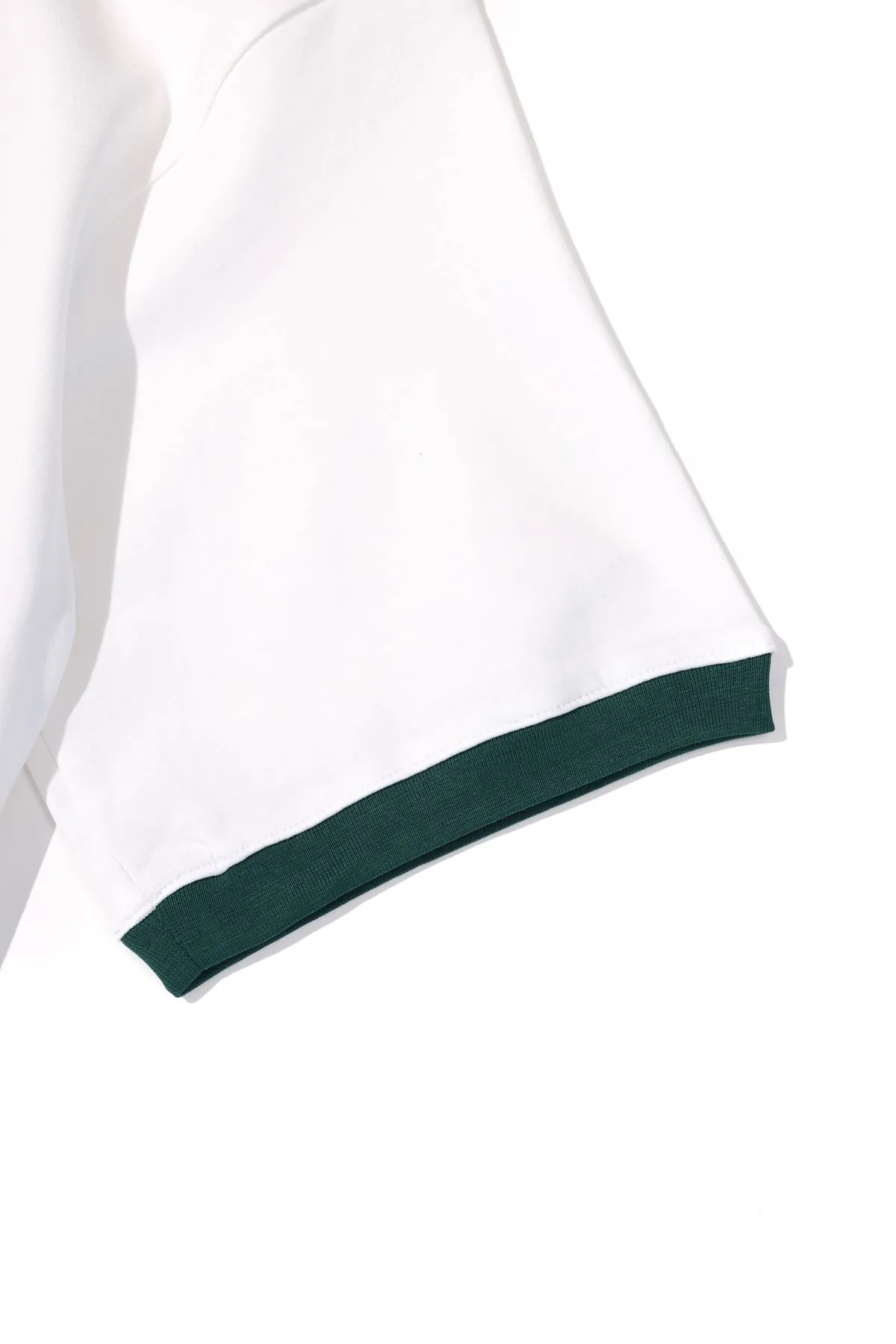 Axis Beyaz Yeşil Oversize %100 Pamuk Erkek Tshirt