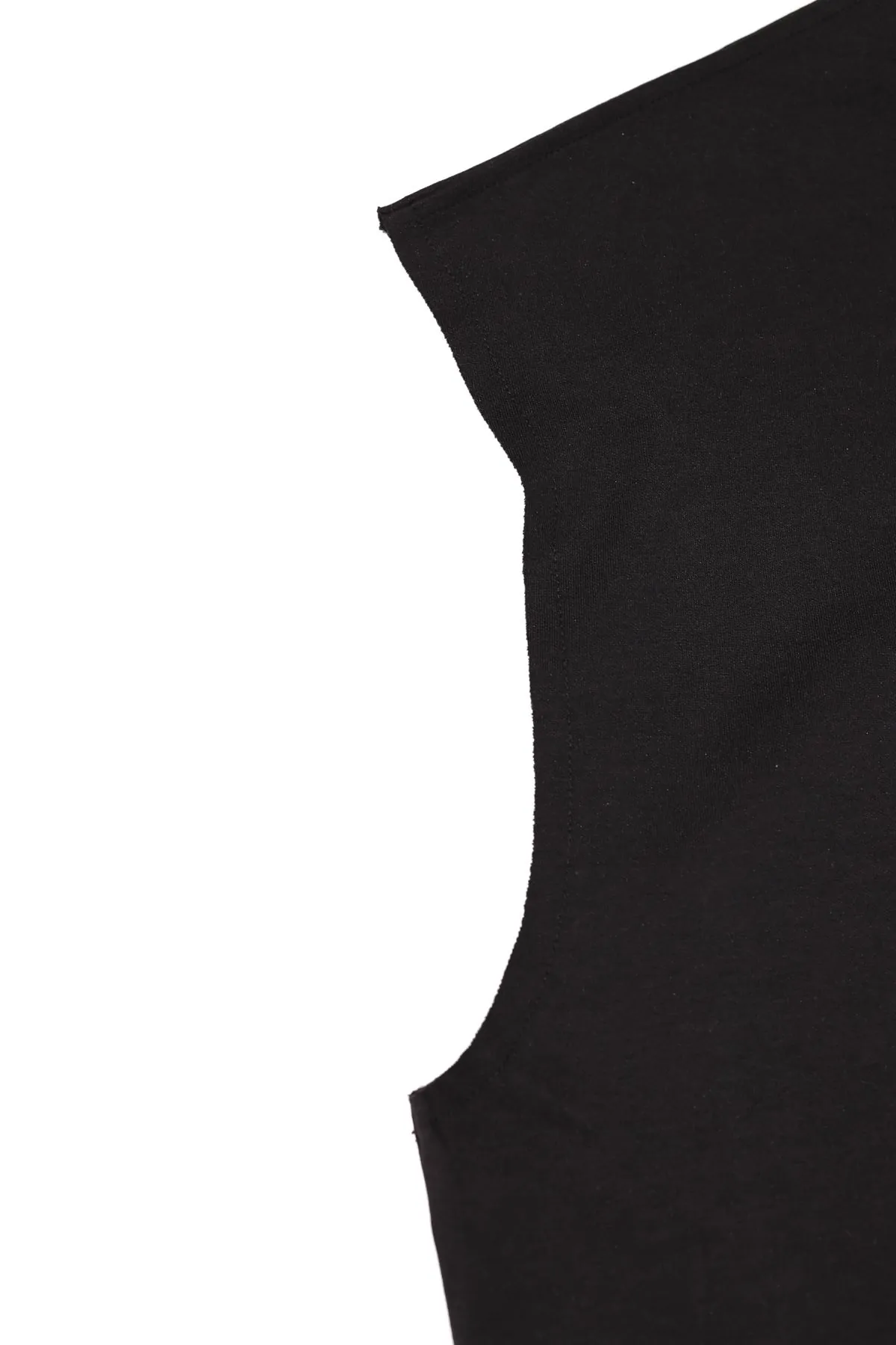 Zero-Seven Siyah Oversize Kolsuz %100 Pamuk Erkek Tshirt