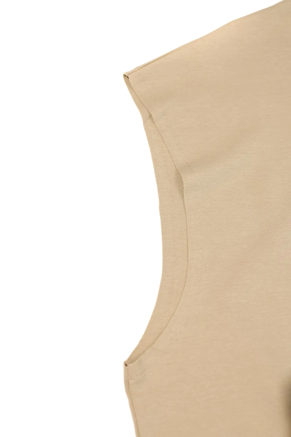 Zero-Seven Haki Oversize Kolsuz %100 Pamuk Erkek Tshirt