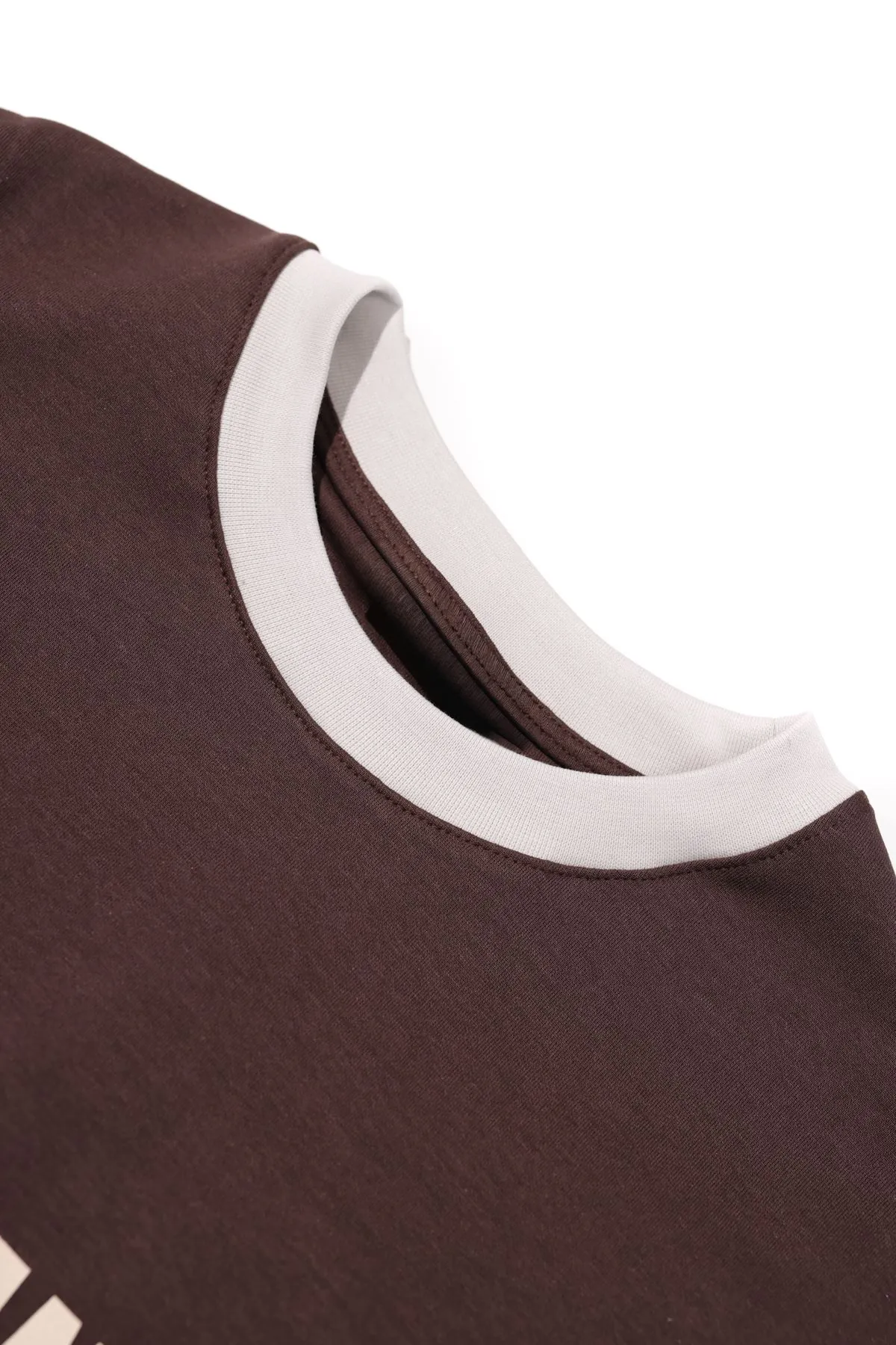 Axis Kahve Oversize %100 Pamuk Erkek Tshirt