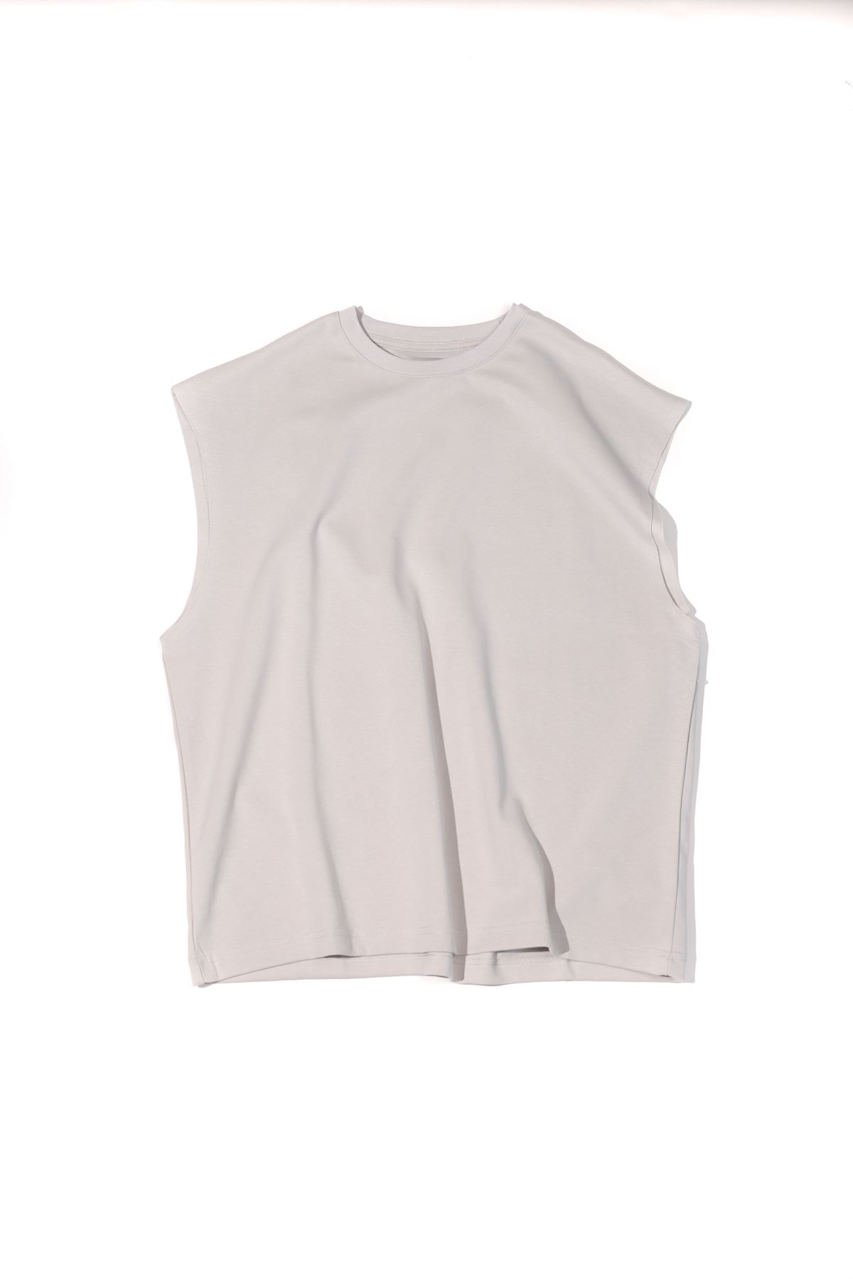 Raen Gri Oversize Kolsuz Tshirt