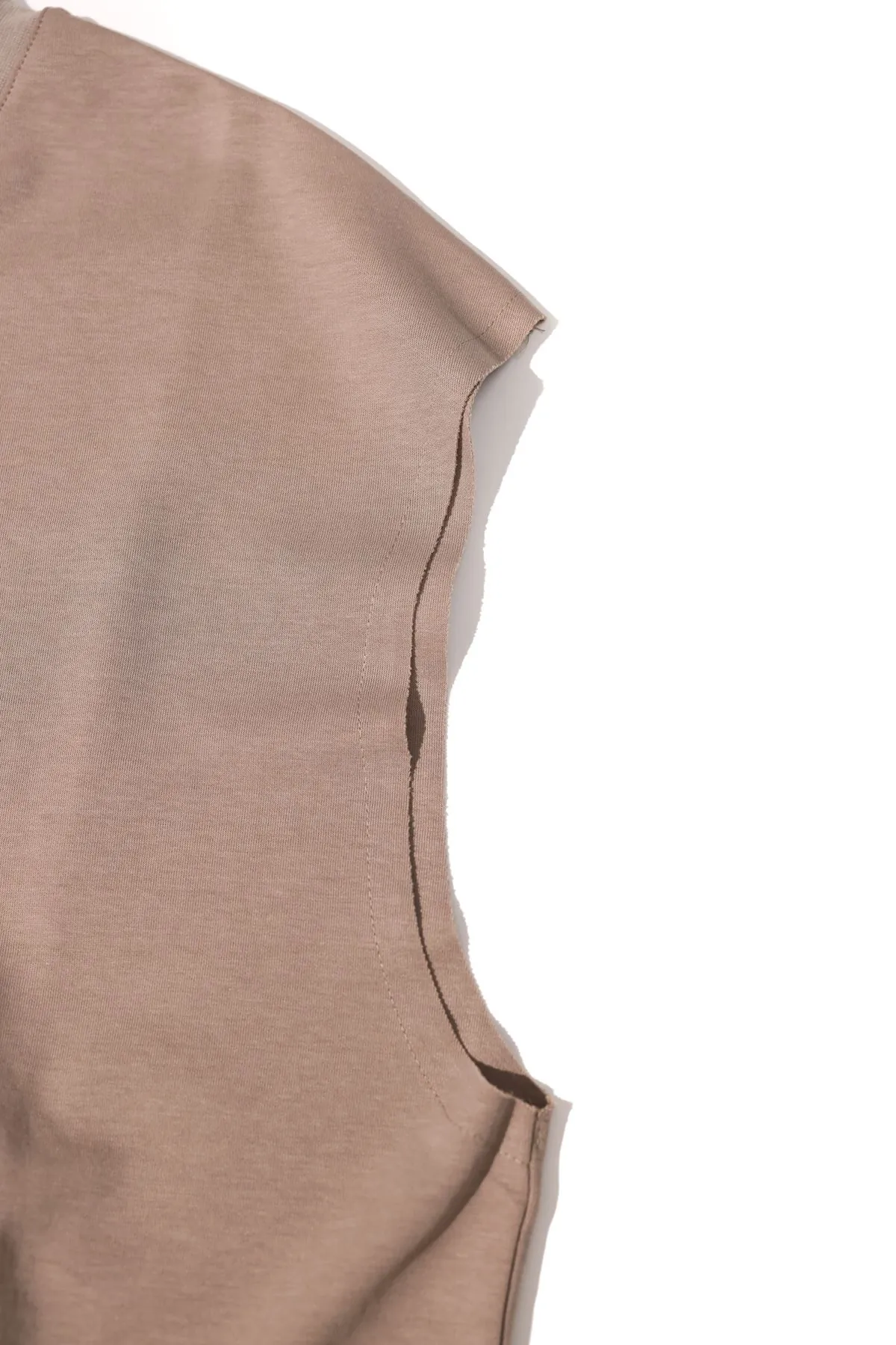 Raen Kahve Oversize Kolsuz %100 Pamuk Erkek Tshirt